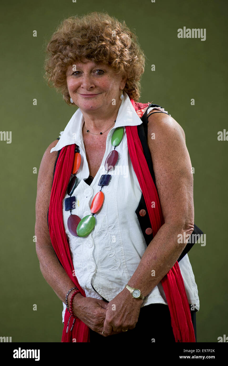 Australischer, britische sozialistische feministische Akademiker und Aktivist und Autor Lynne Sega an der Edinburgh Festival buchen. Stockfoto