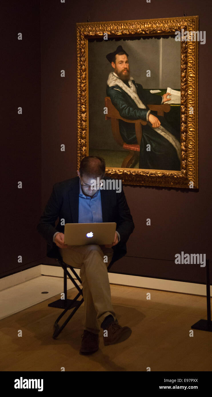 Giovanni Battista Moroni-Ausstellung an der Sackler Wing, Royal Academy of Arts, London. Stockfoto