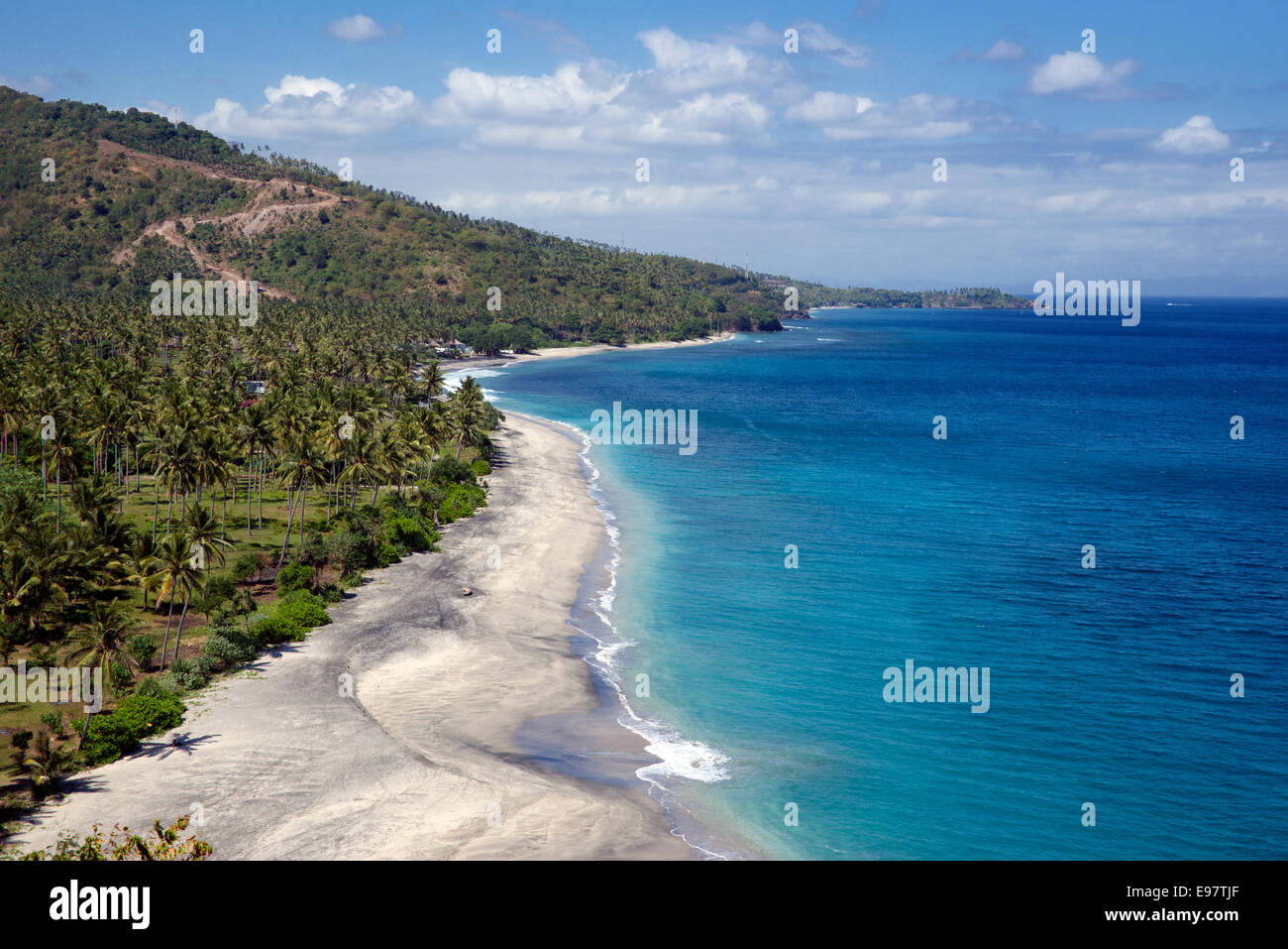 Mangsit Beach Nordküste der Insel Lombok, Indonesien Stockfoto