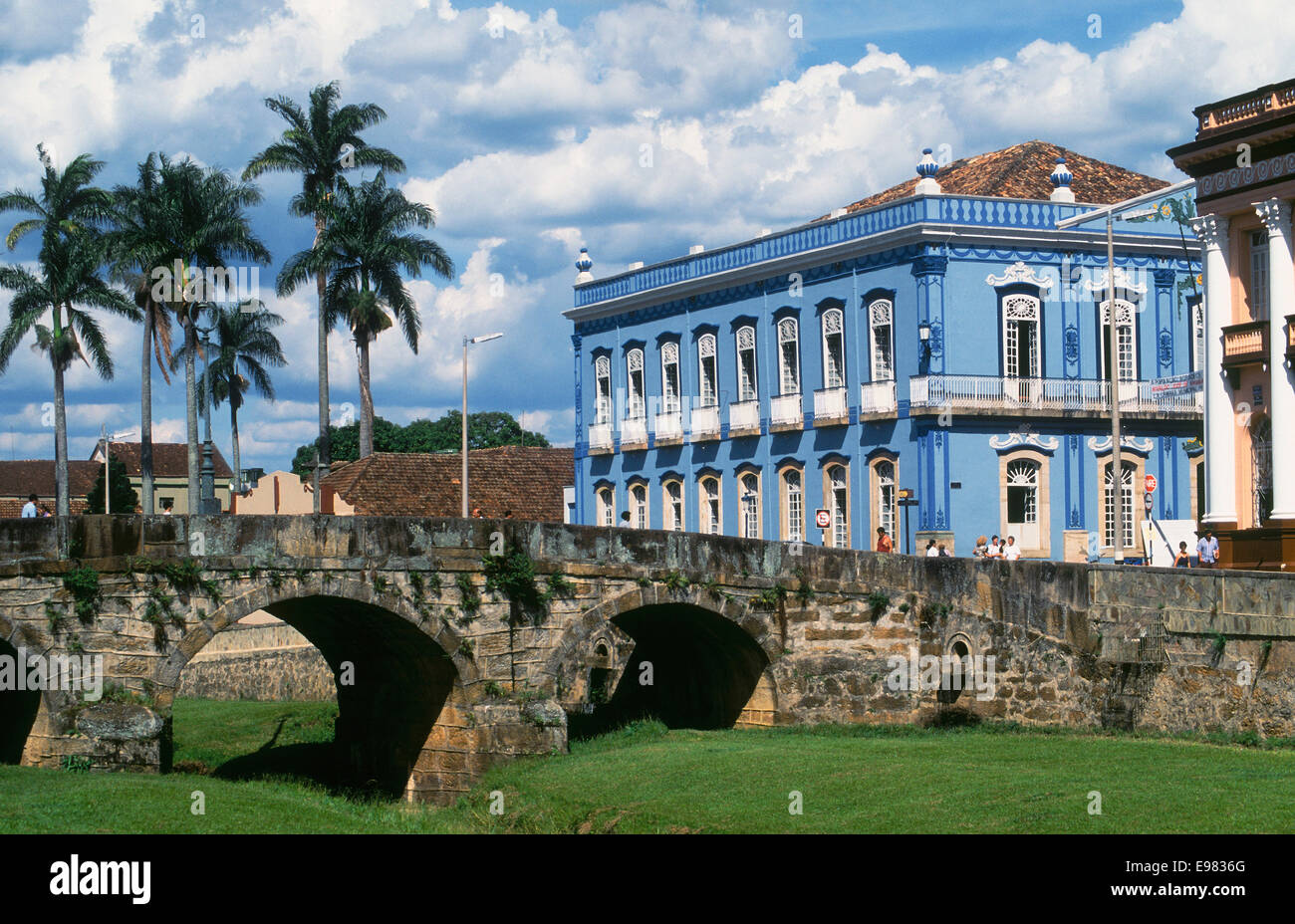 Amerika, Minas Gerais, Brasilien, Sao Joao del Rey, Innenstadt, historische Gebäude Stockfoto