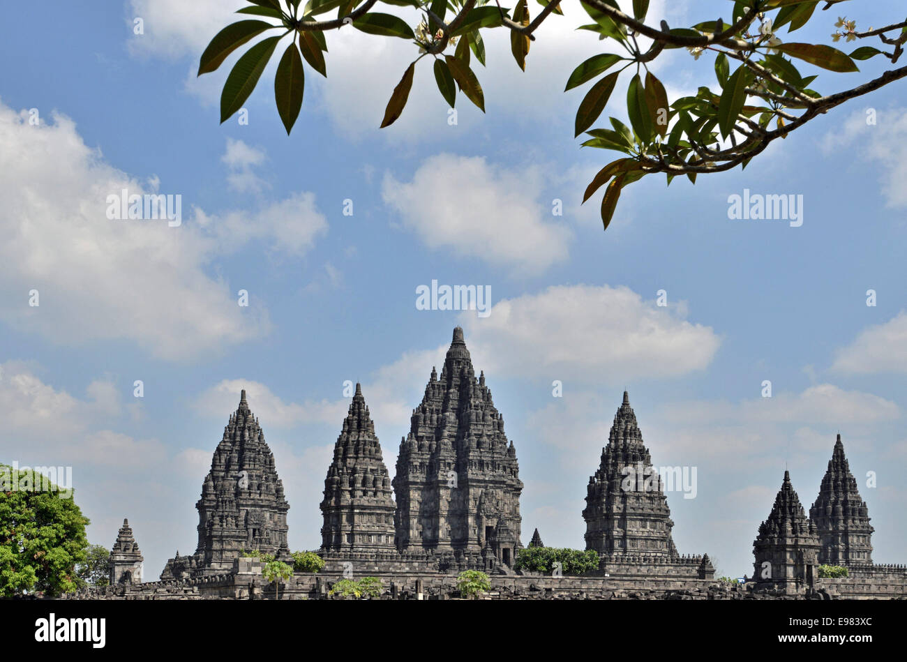 UNESCO Weltkulturerbe alten Hindutempel Prambanan. Stockfoto