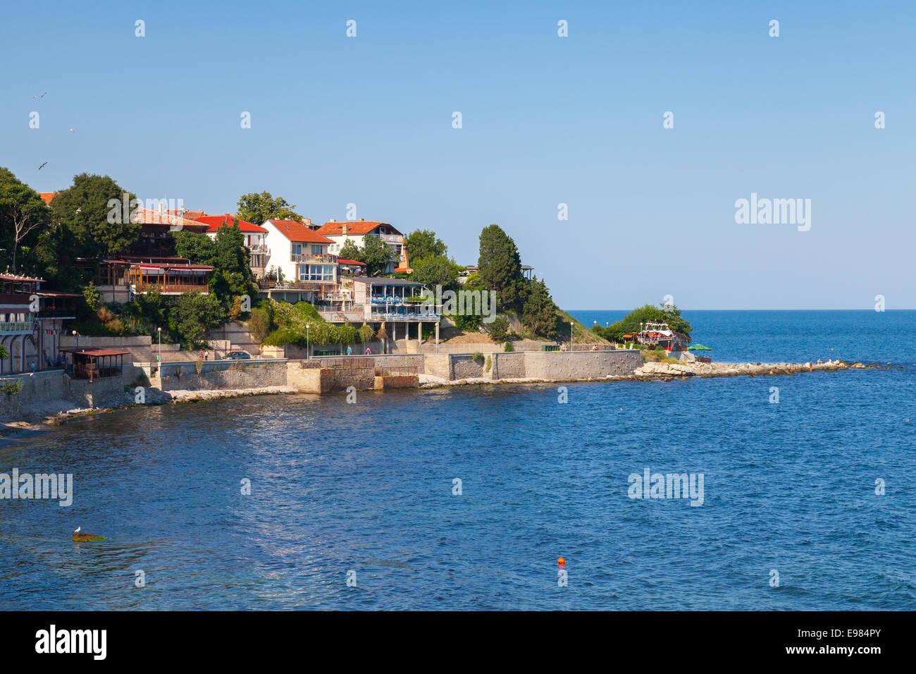 Coastal Ansicht der alten Stadt Nessebar, Bulgarien, Schwarzmeer-Küste Stockfoto