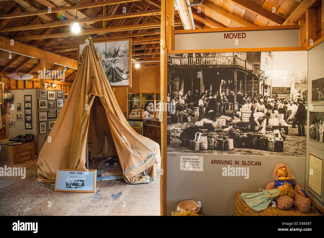 Nikkei Internierung Memorial Centre, New Denver Slocan Valley, West Kootenay, Britisch-Kolumbien, Kanada Stockfoto