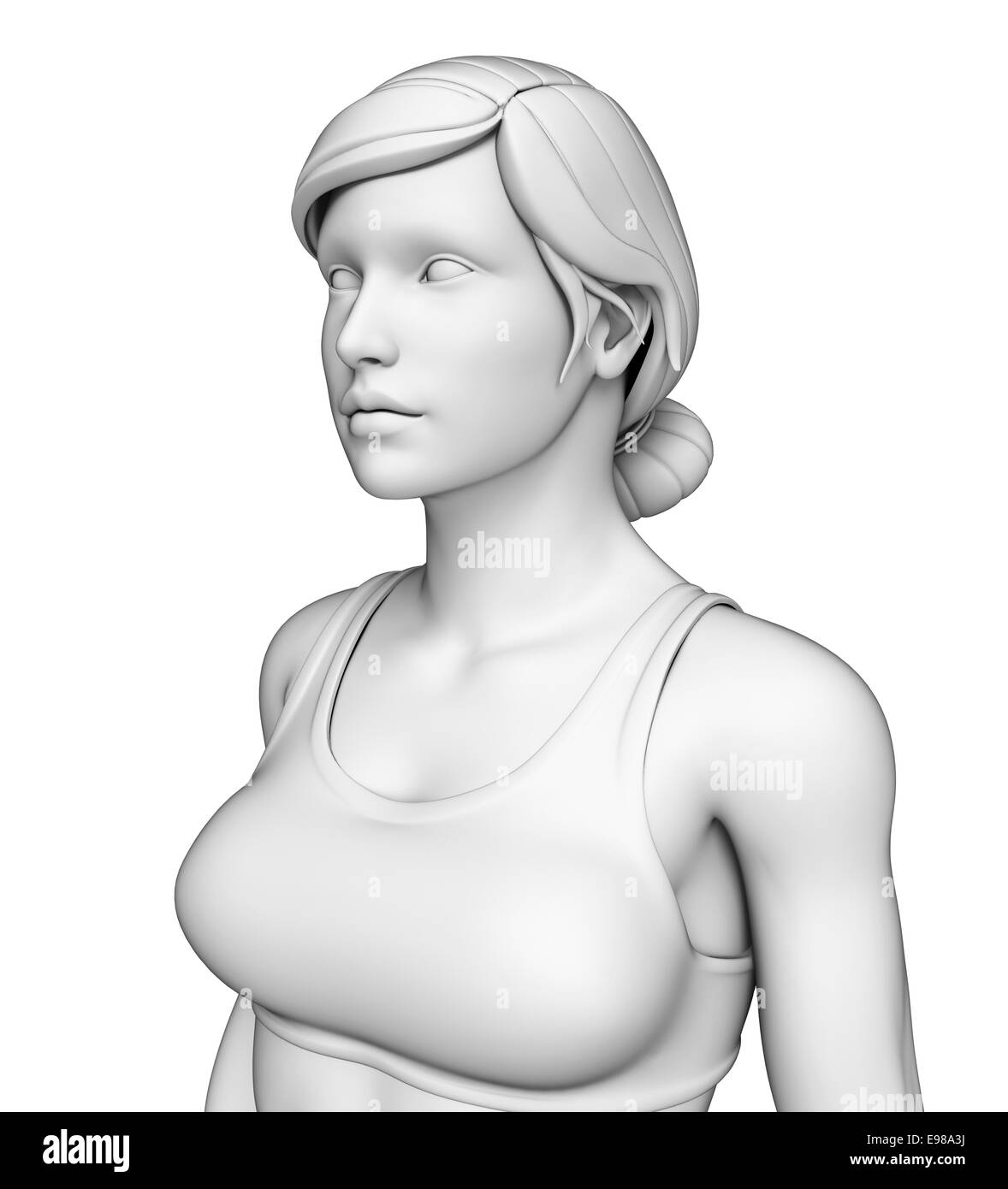Darstellung der weiblichen Oberkörper Kunstwerk Stockfoto