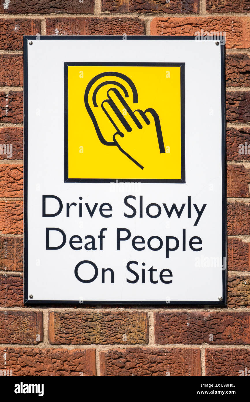 Doncaster School for the Deaf, Doncaster taub Vertrauen Stockfoto