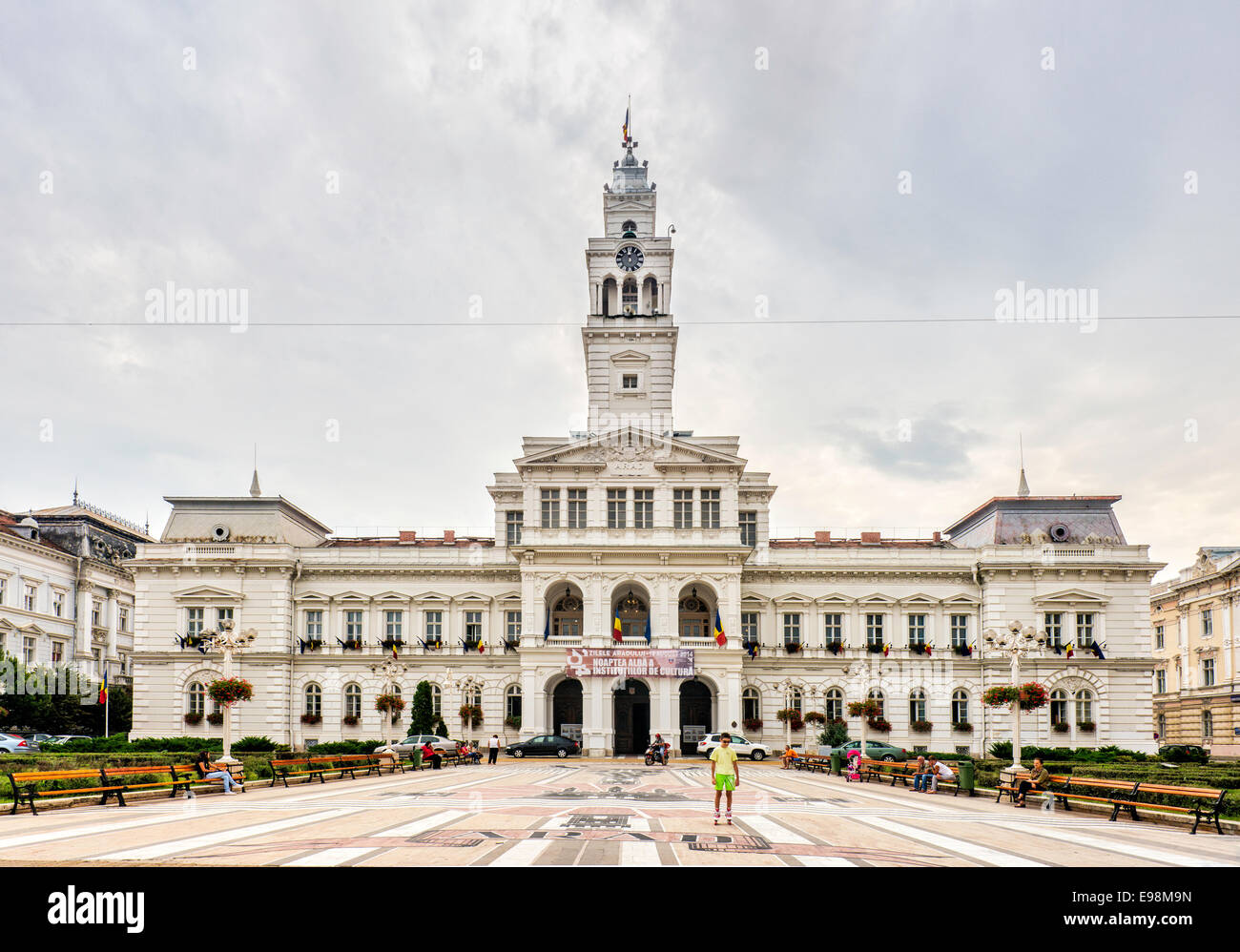 Rathaus in Arad, Crisana Region, Rumänien Stockfoto