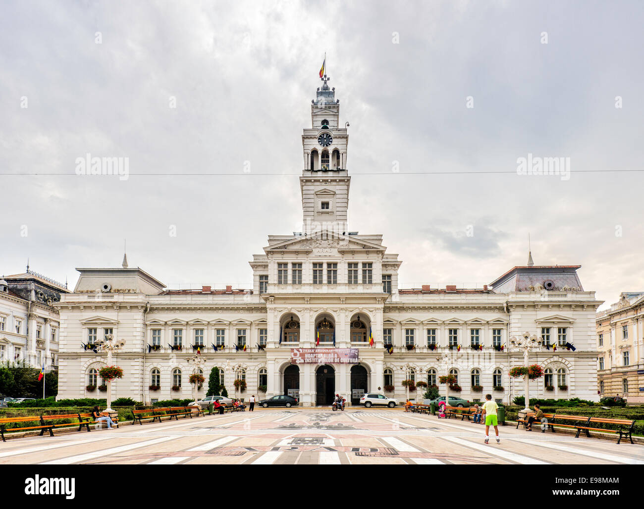 Rathaus in Arad, Crisana Region, Rumänien Stockfoto