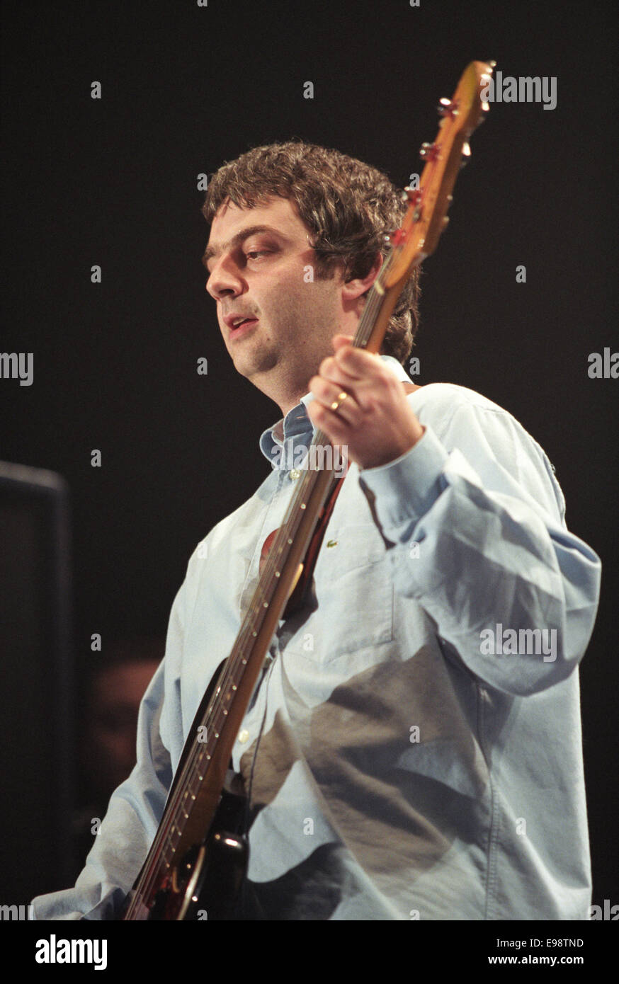 Oase im Konzert in Glasgow, Schottland, 1997. Stockfoto