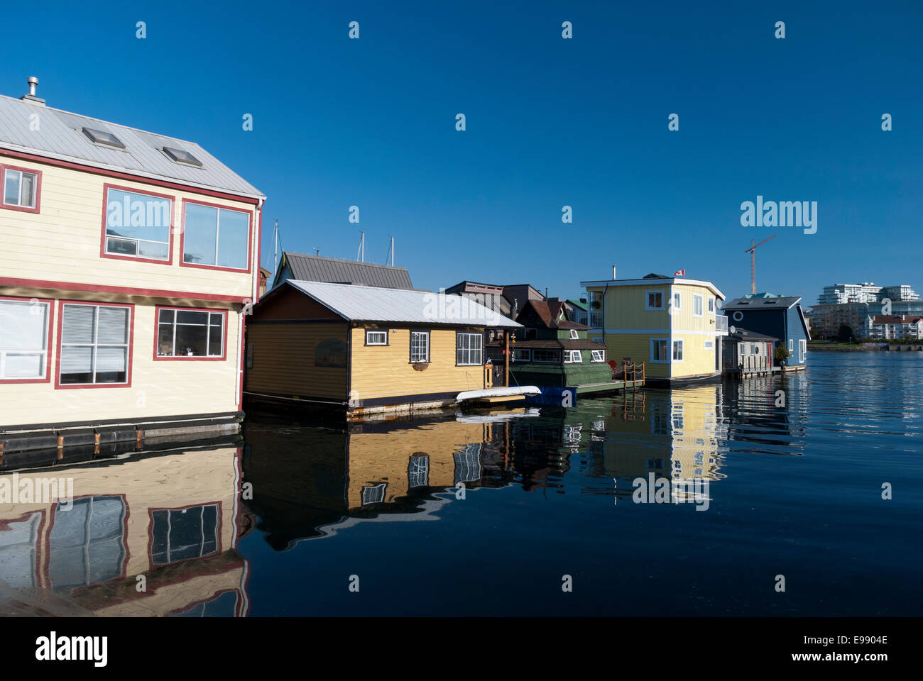 Hausboote, Hausboote, Im Hafen von Victoria/BC, Canada Stockfoto