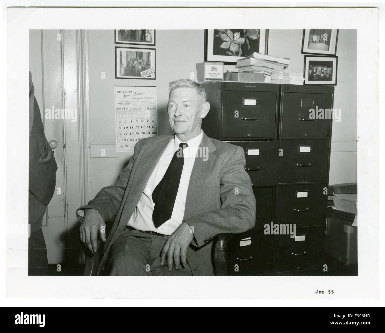 Eine Fotografie von T. A. Beckett aus Calhoun County, die ein Bild der Person, wahrscheinlich eine prominente Figur oder Profi aus dieser Region während des frühen 20. Jahrhunderts, aufnimmt. Stockfoto