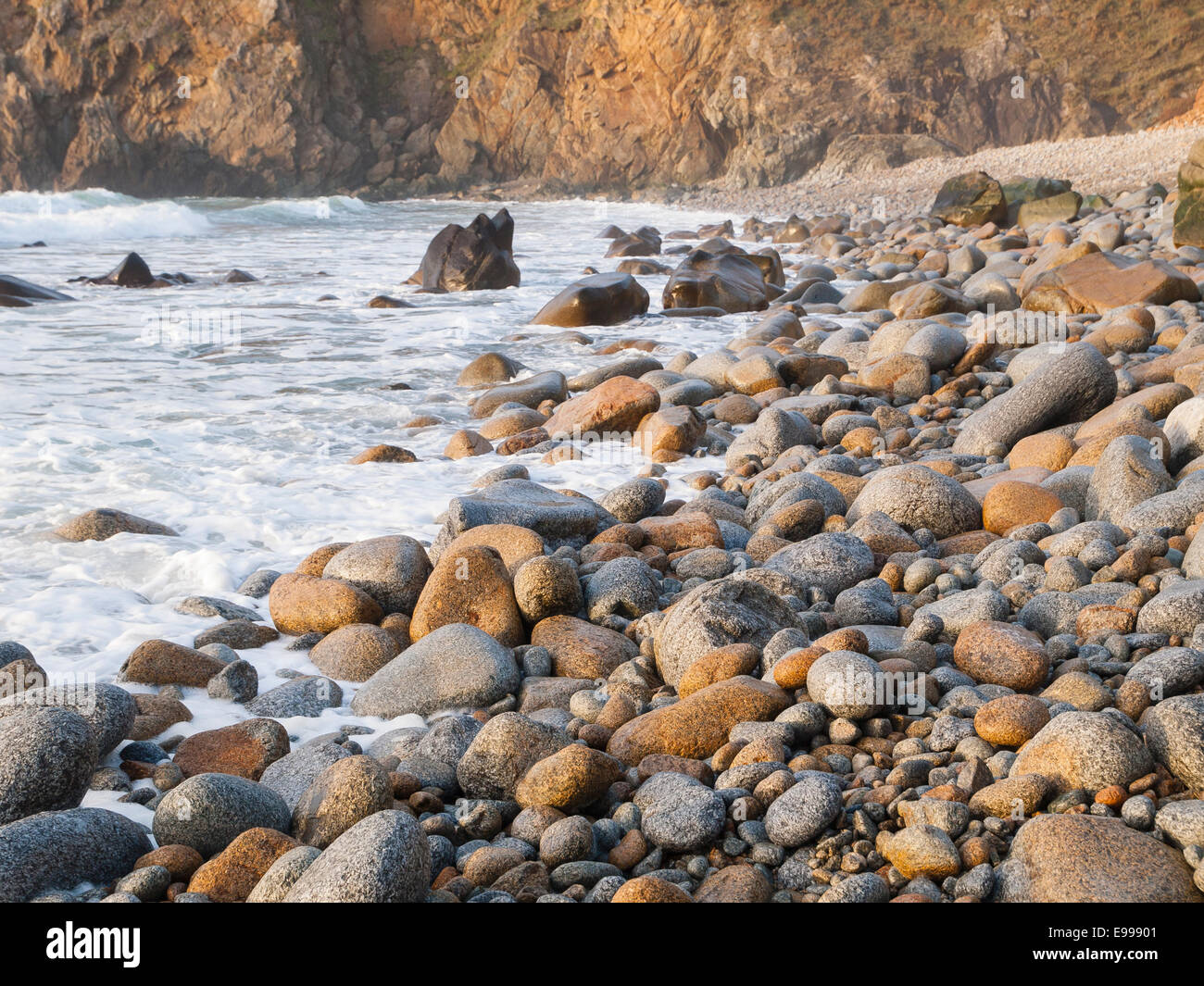 Stück der felsigen Küste in Galicien, Spanien. Stockfoto