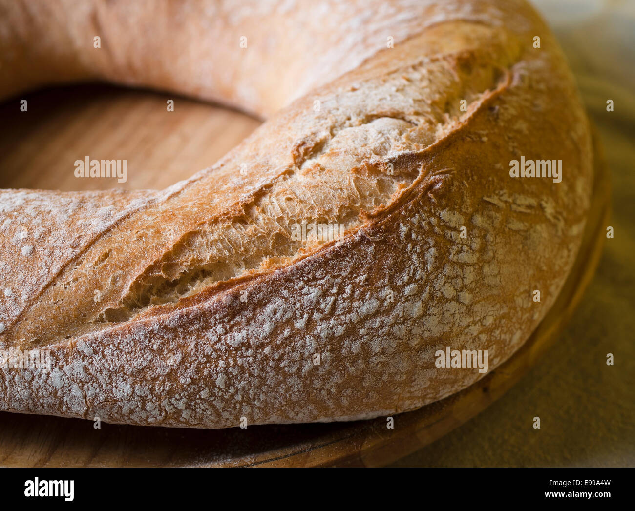 Galizische Brot. Eine typische und köstliche Mahlzeit von Galizien, Spanien. Stockfoto