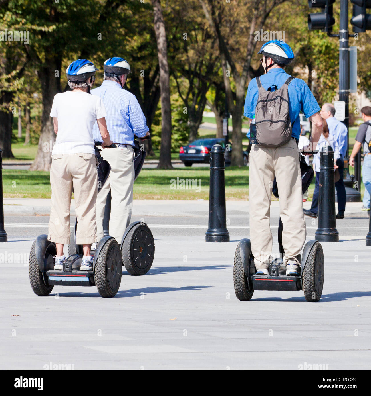 Menschen auf Segways - USA Stockfoto