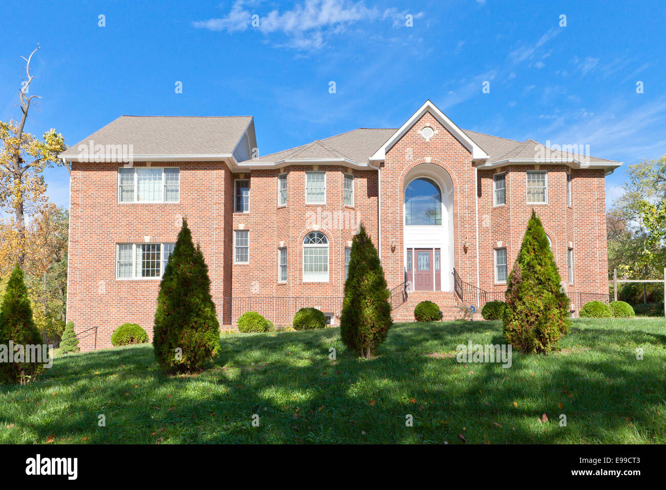 Ziegel-Einfamilienhaus - Virginia USA Stockfoto