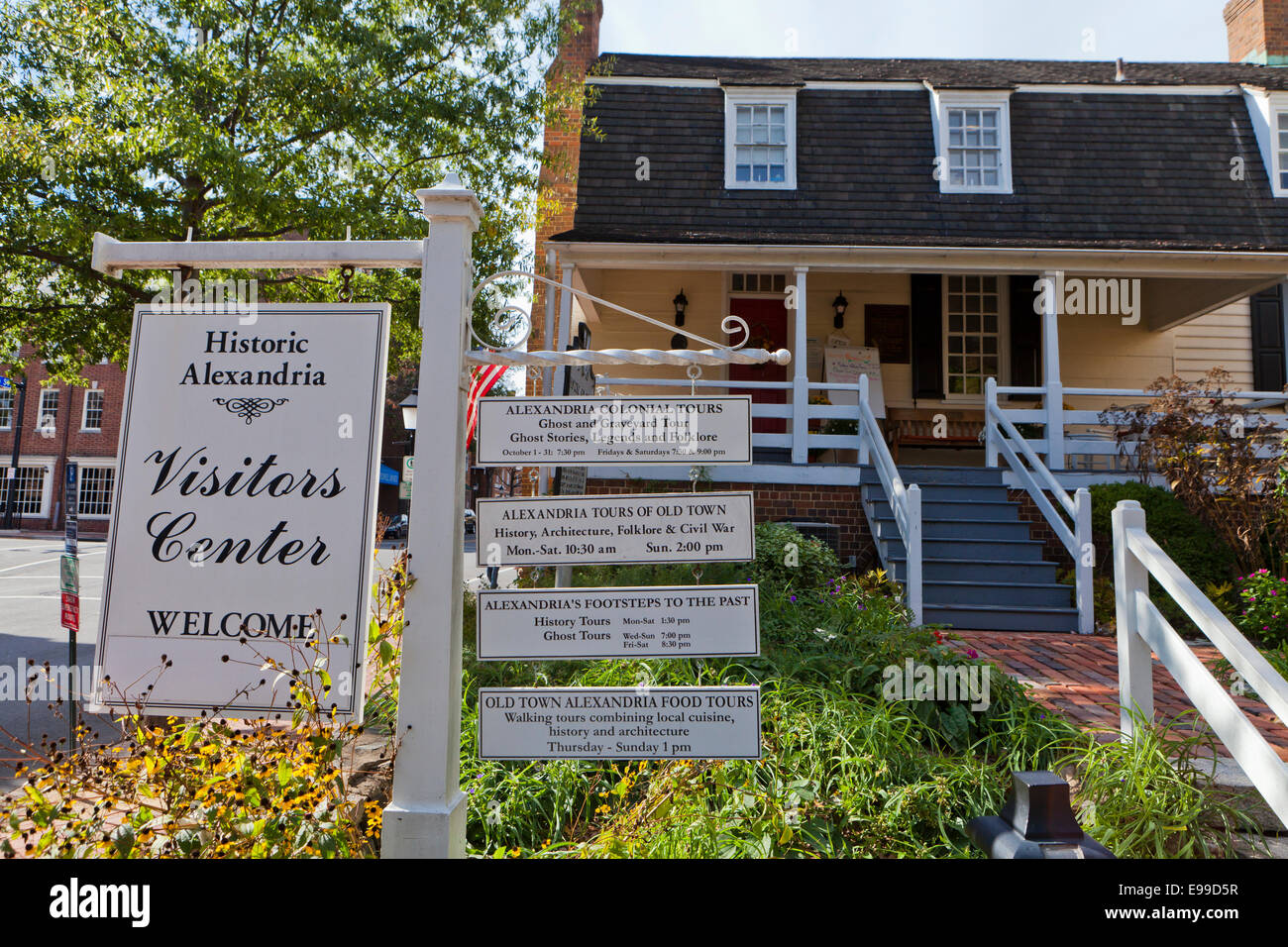 Old Town Alexandria Besucherzentrum - Virginia USA Stockfoto