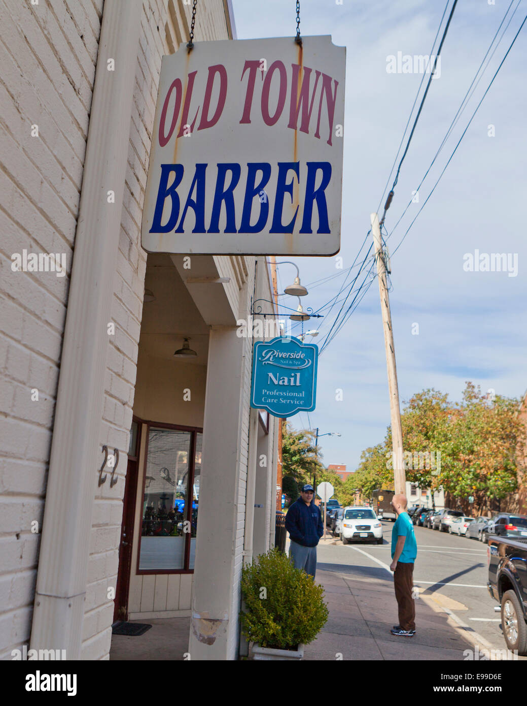 Barbershop-Zeichen - USA Stockfoto