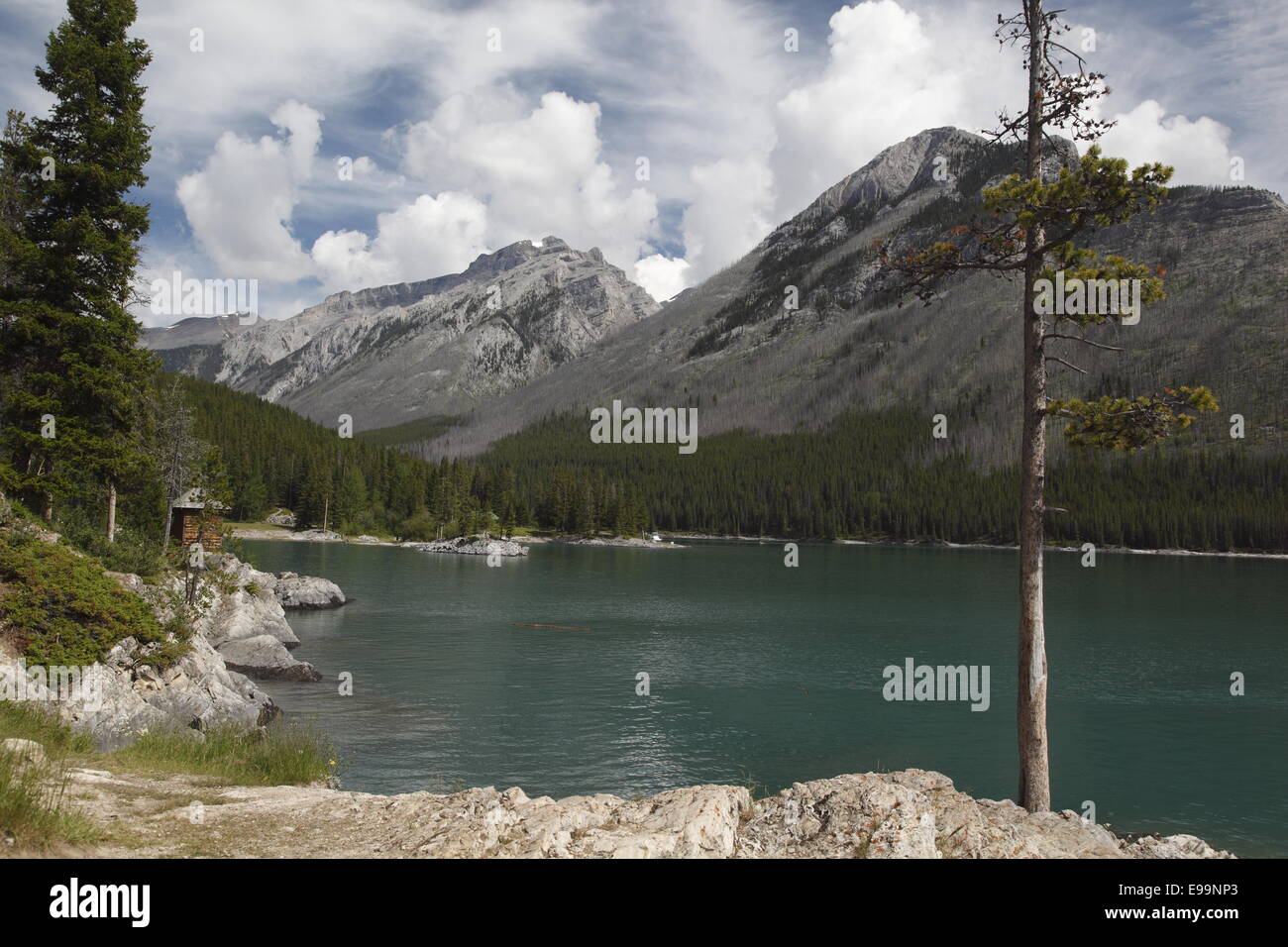 Lake Minnewanka Stockfoto