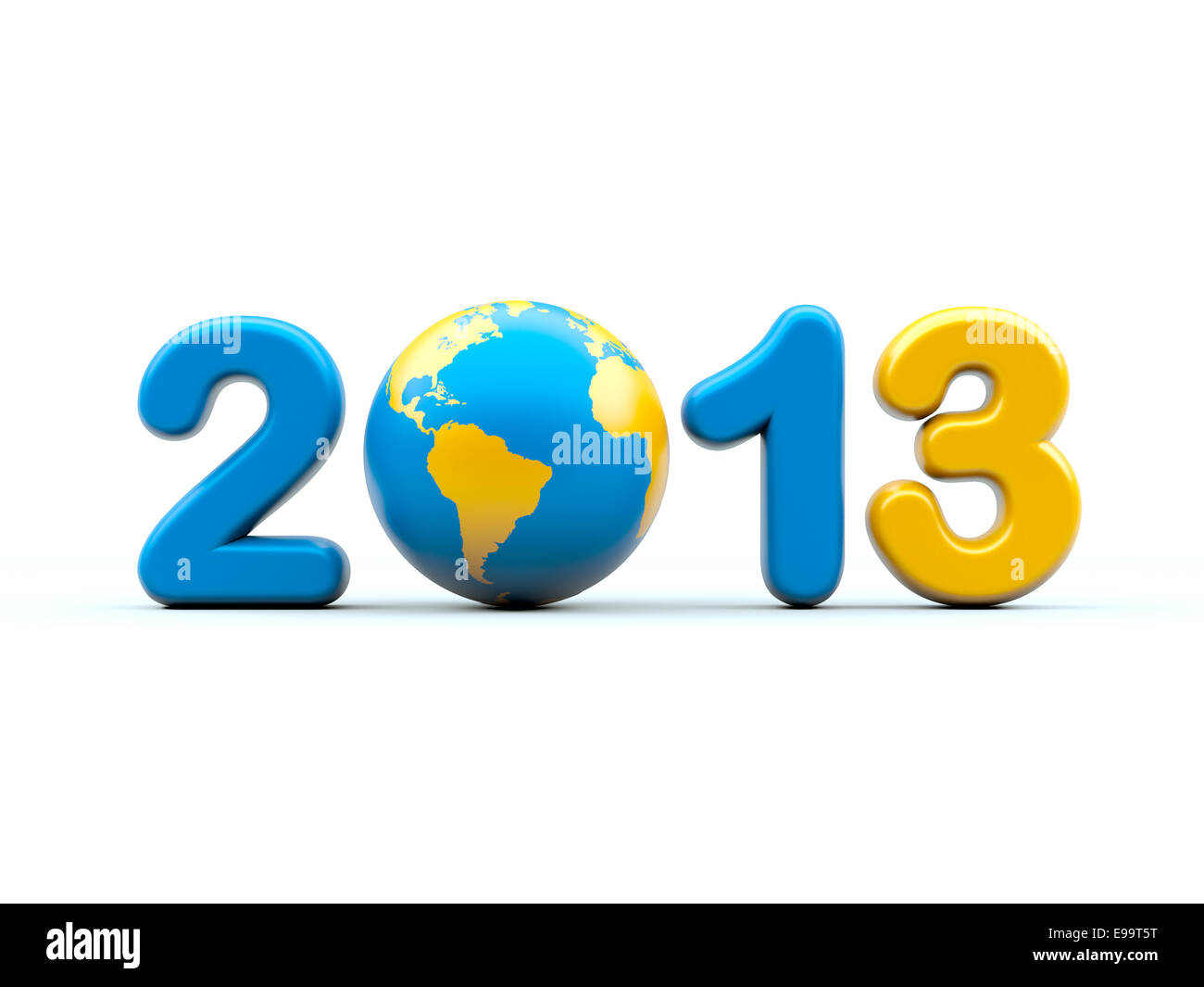 Neujahr 2013 Logo auf weißem Hintergrund Stockfoto