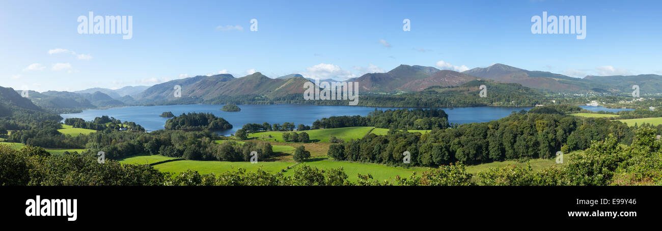 Derwent Water aus Castlehead Sicht Stockfoto