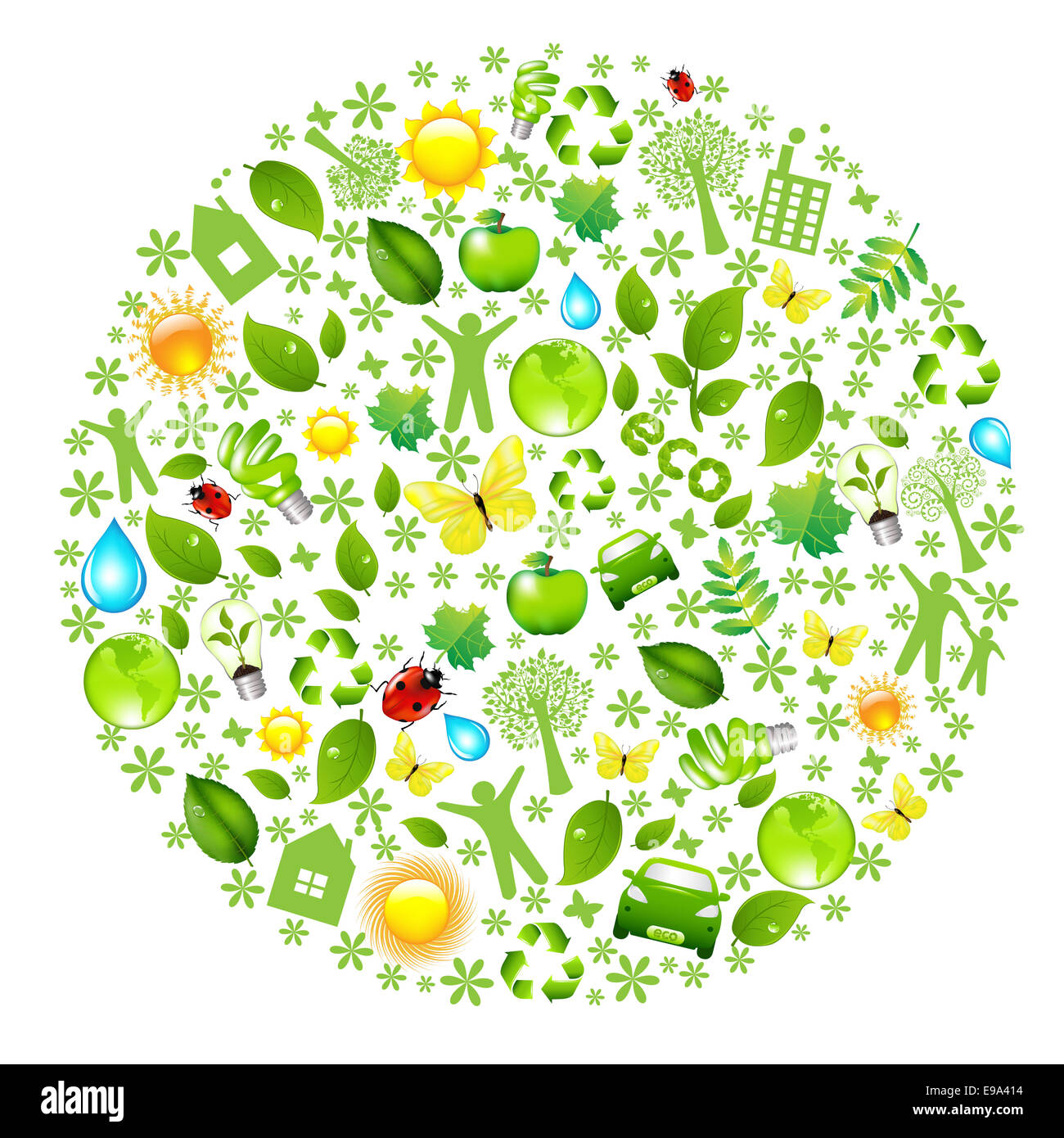 Öko-Globe Stockfoto