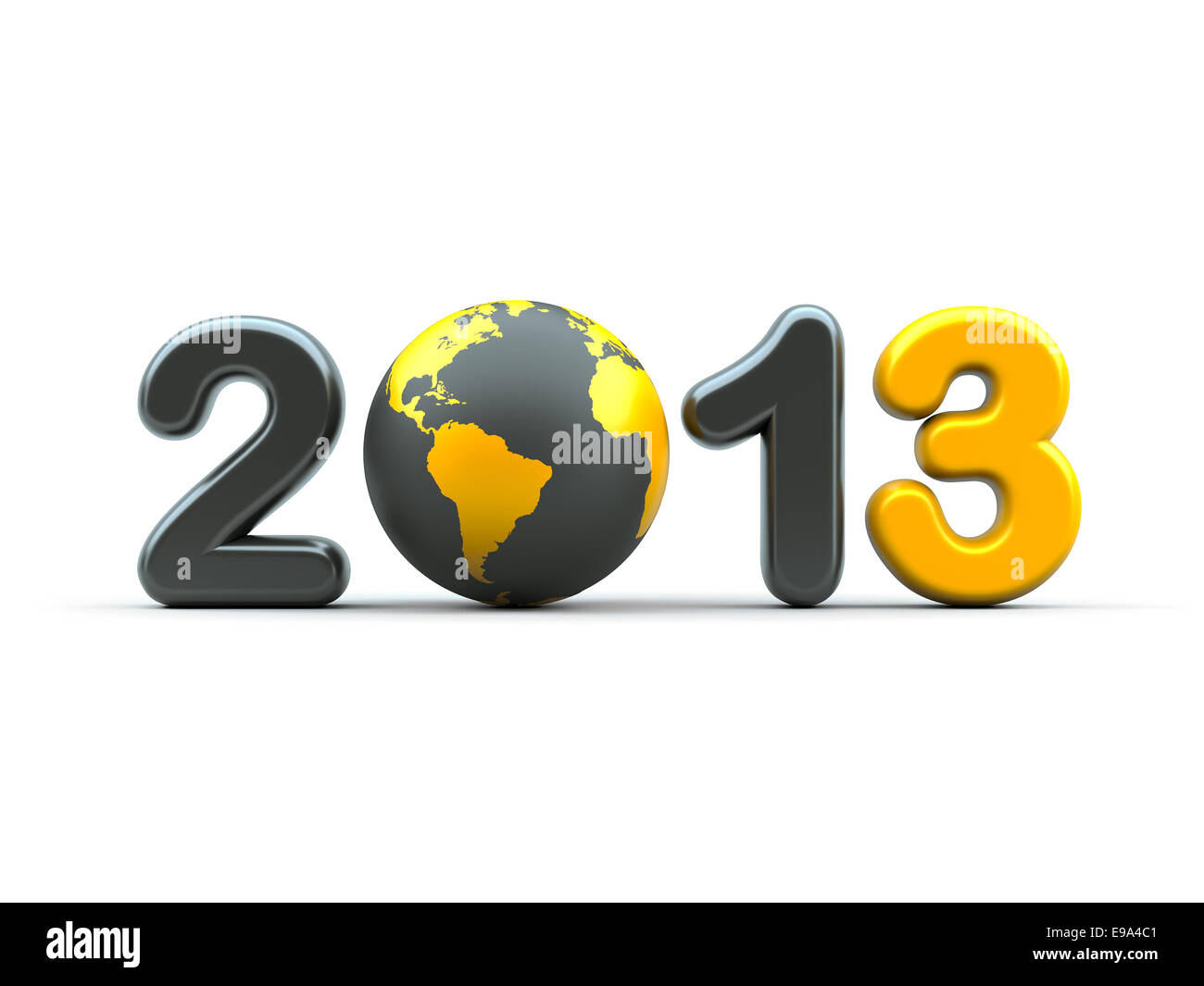 3D Neujahr 2013 Stockfoto