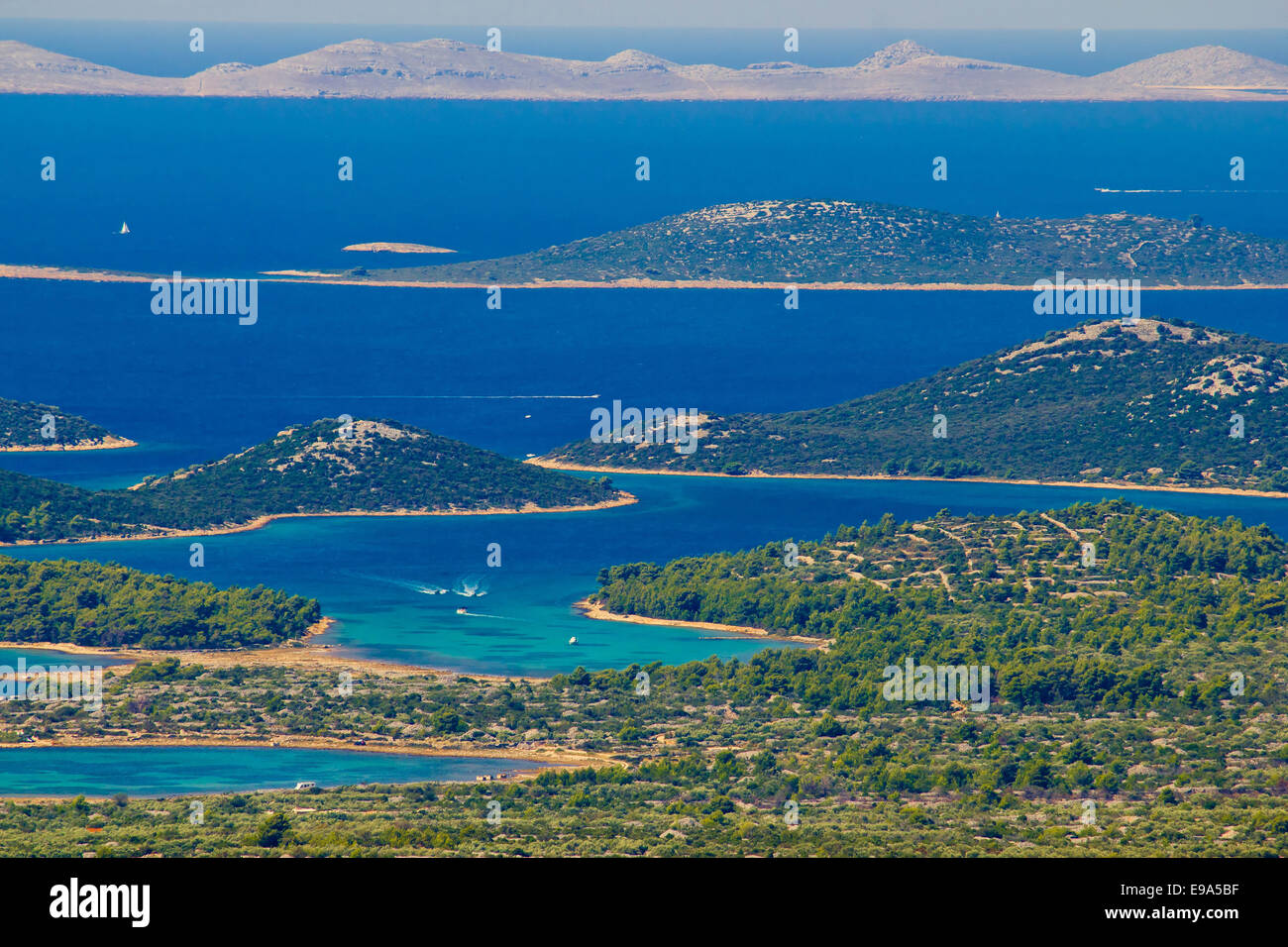 Inselgruppe Kornati Nationalpark Paradies Stockfoto