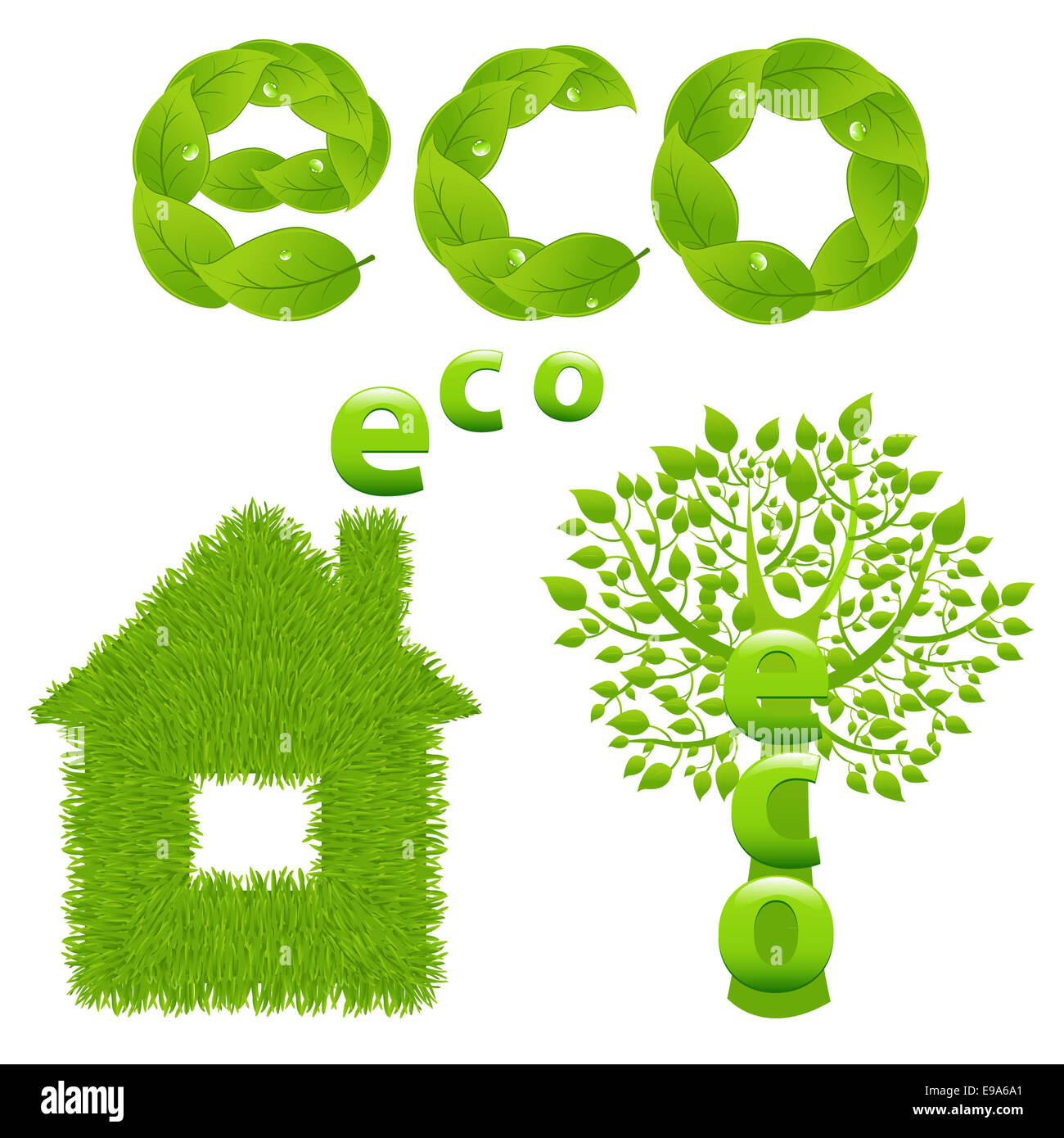 Eco-Design-Elemente Stockfoto