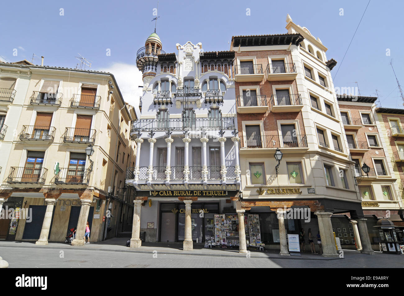 Carlos Castel Quadrat, Teruel, Spanien Stockfoto