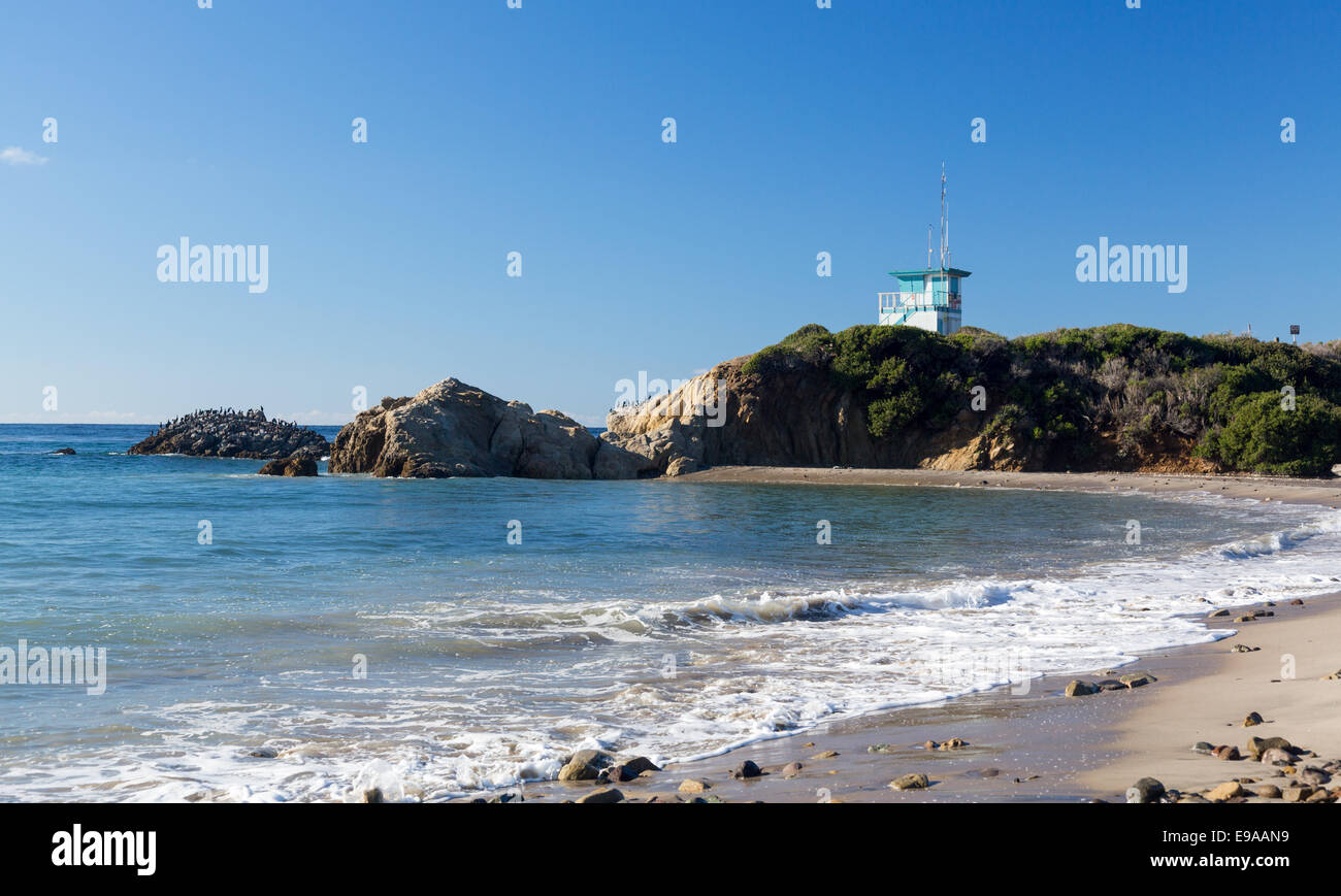 California Rettungsschwimmer post am Sandstrand Stockfoto