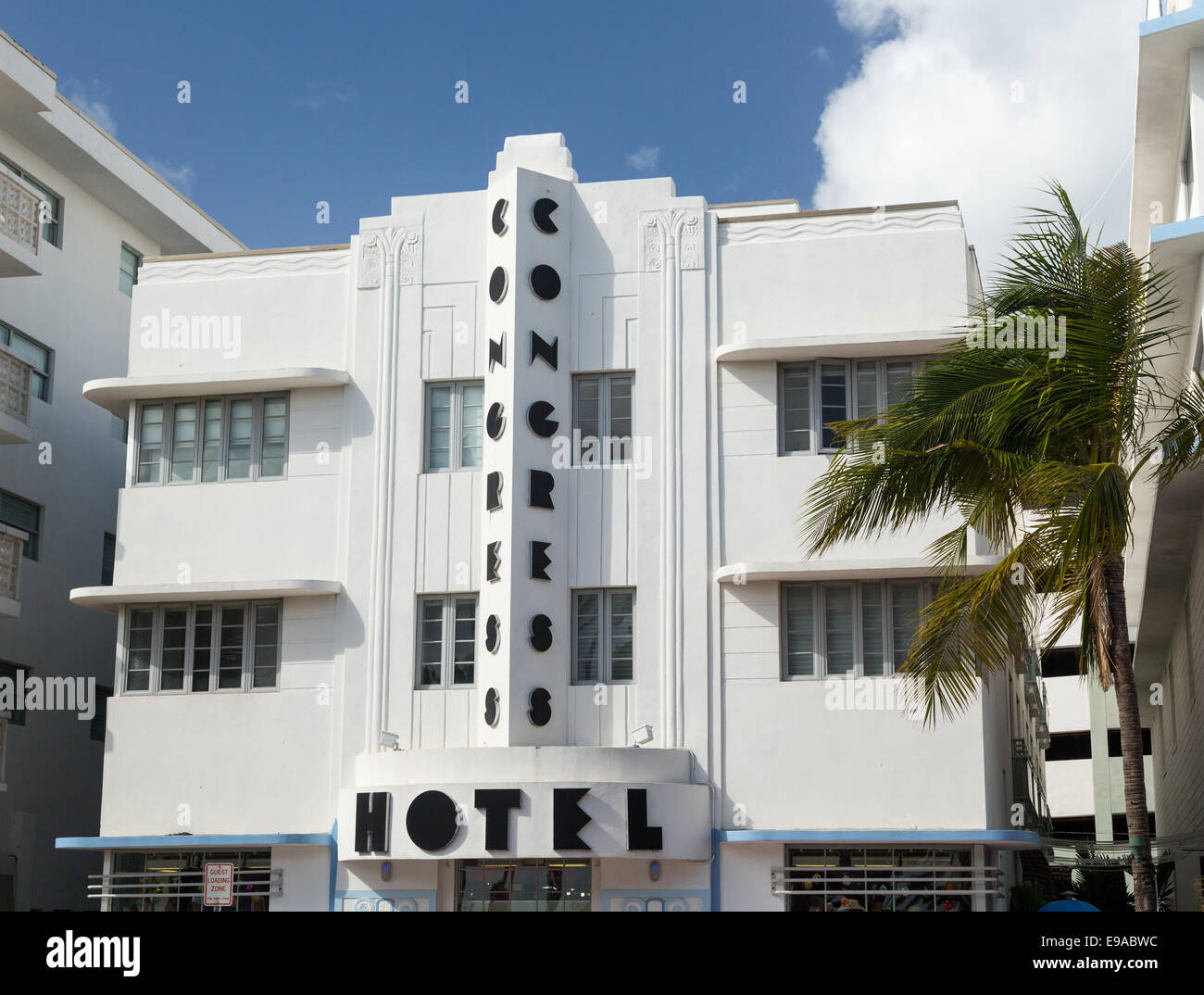 Kongress-Hotel in Miami Beach Art deco Stockfoto