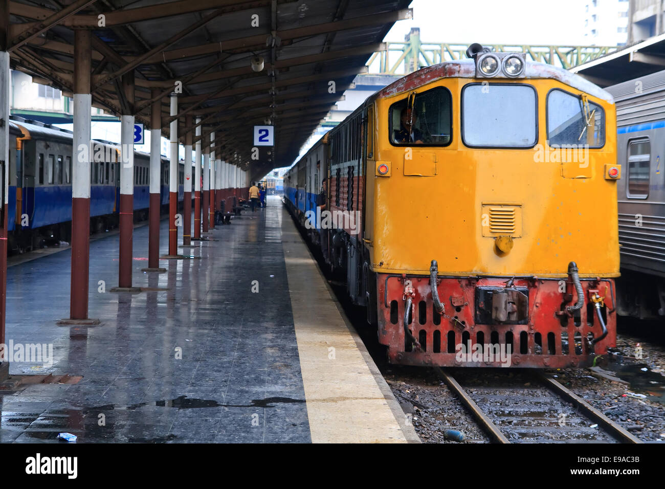 Retro rot orange Zug Stockfoto