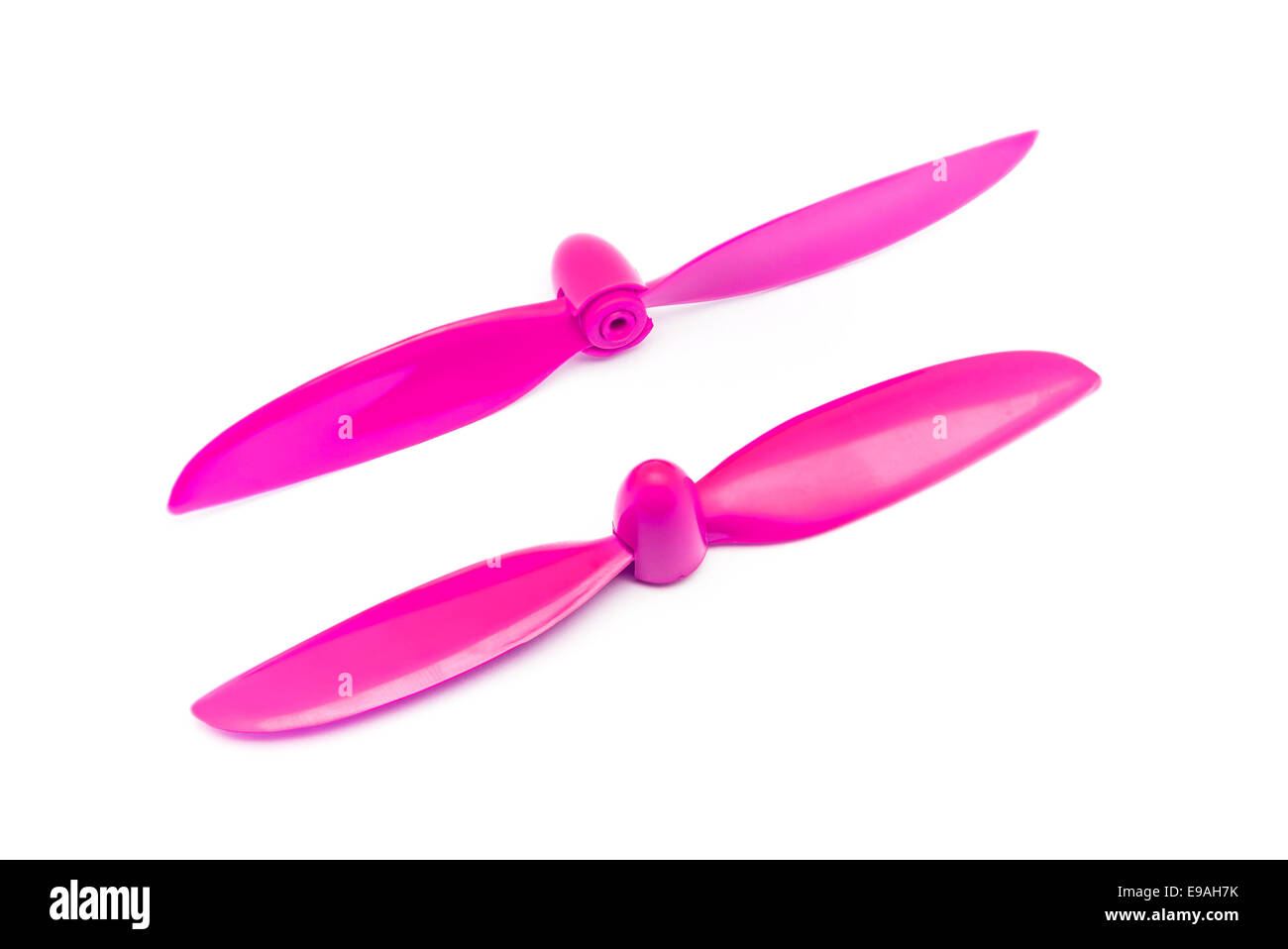 Paar rosa Propeller für Radio gesteuert Modellflugzeuge. Stockfoto