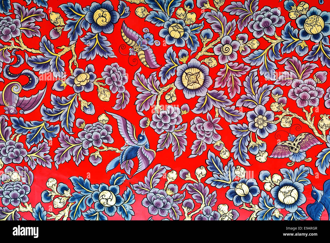 Thailändische chinesische traditionelle Farbe Stockfoto