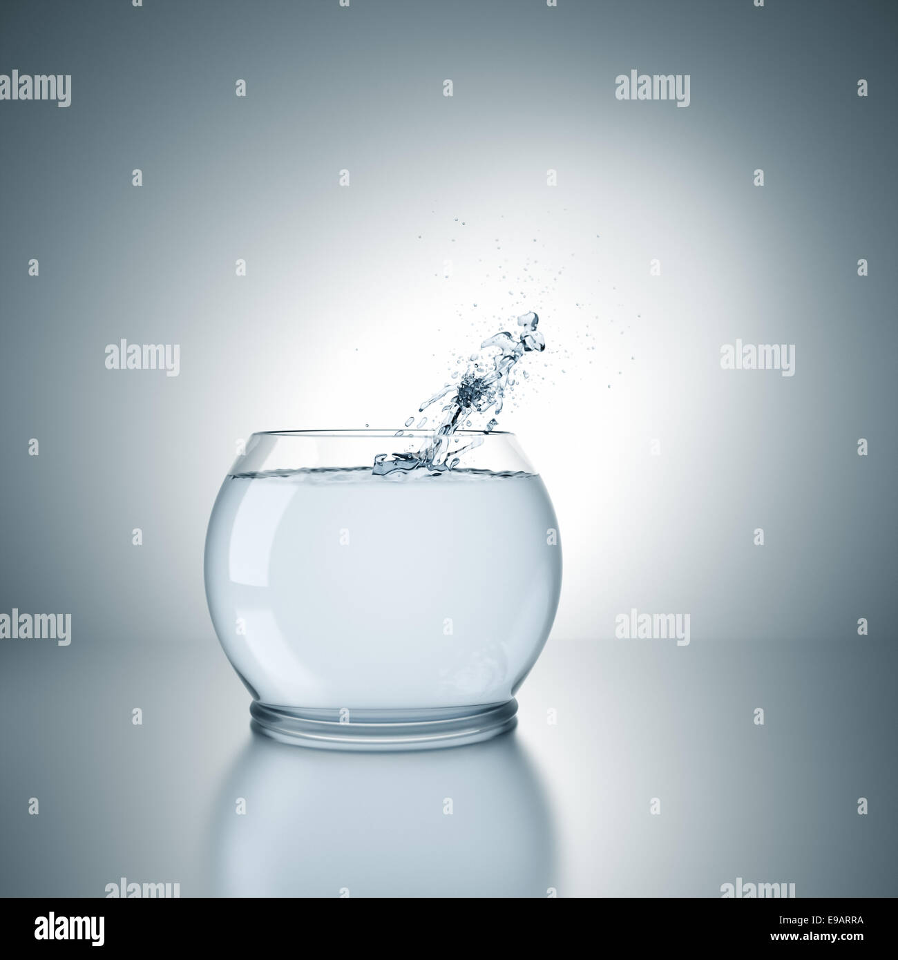 Fishbowl-splash Stockfoto