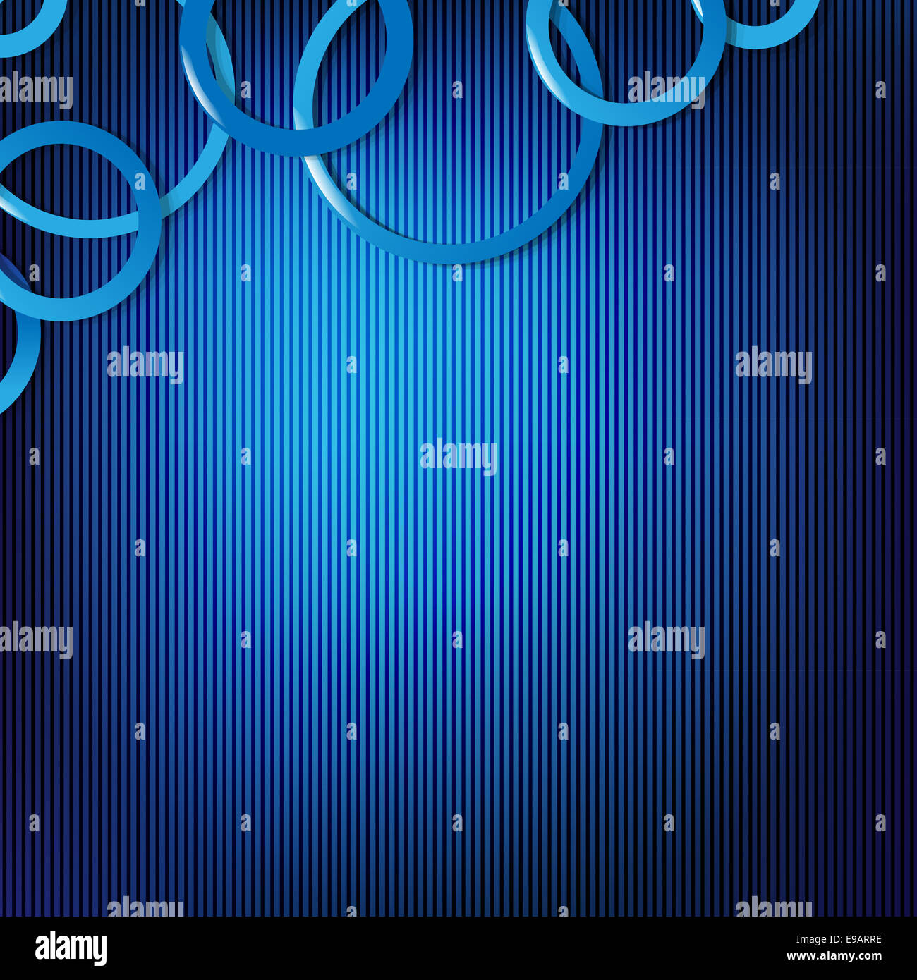 Dynamische blauer Hintergrund mit Kreise Stockfoto