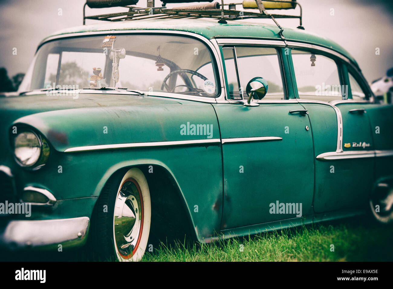 Alten Chevrolet Bel Air. Chevy. Amerikanische Oldtimer. Vintage Kamera-Filter angewendet Stockfoto