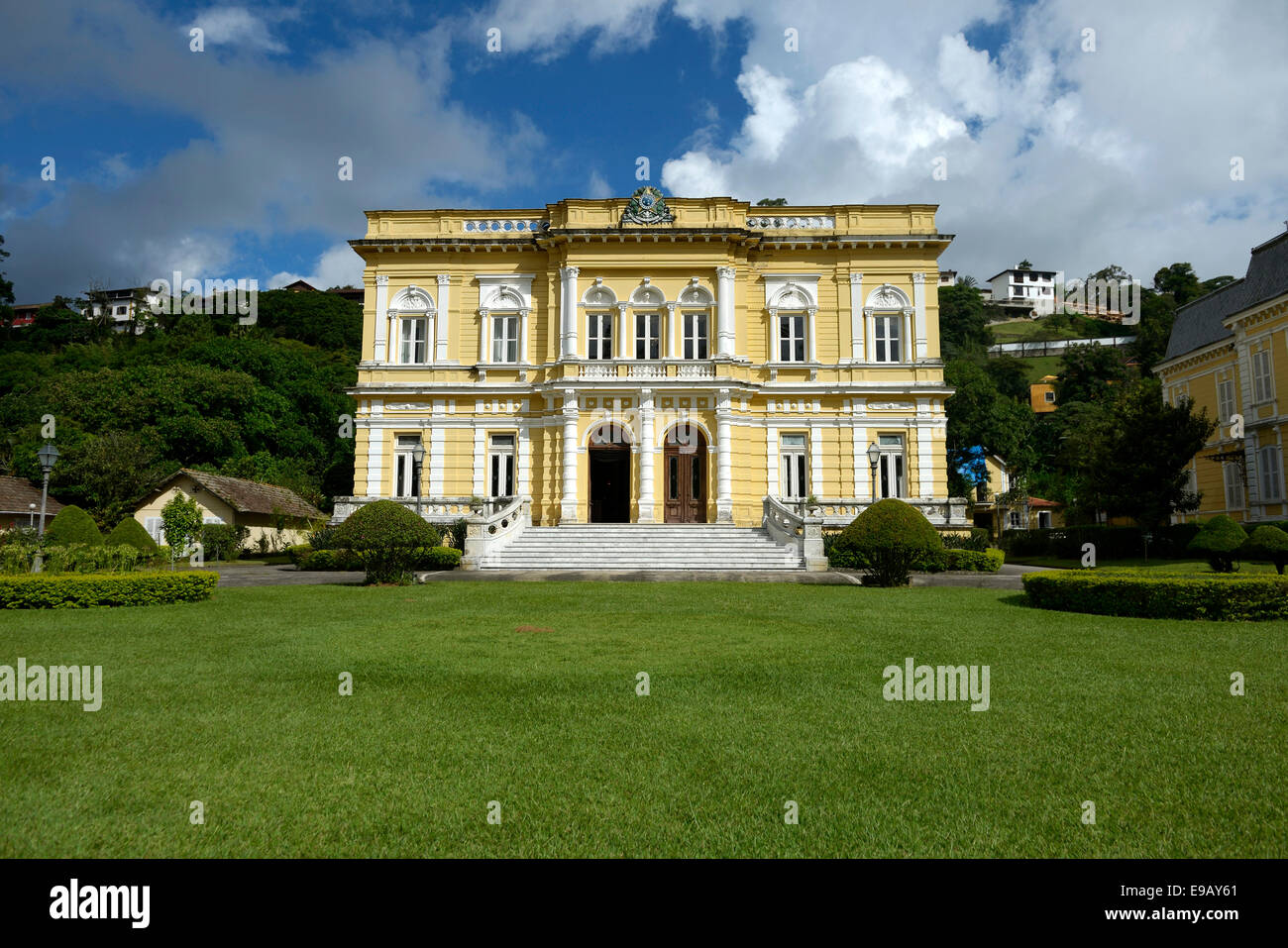 Historische Villa, Palácio Rio Negro, Rio De Janeiro, Brasilien, Petropolis, Avenida Koeler Stockfoto