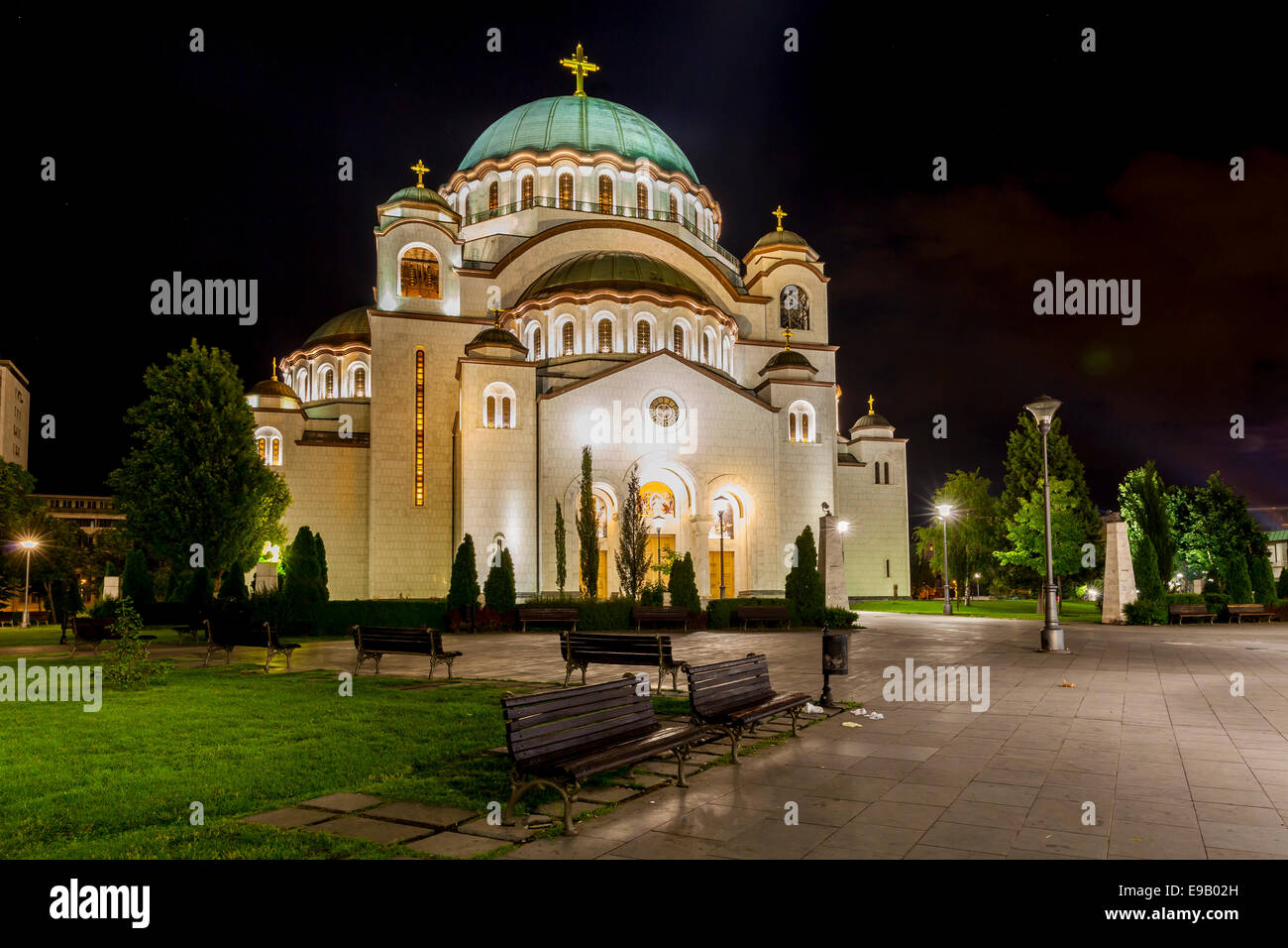 Kirche des Heiligen Sava, Neu-Belgrad, Belgrad, Serbien Stockfoto