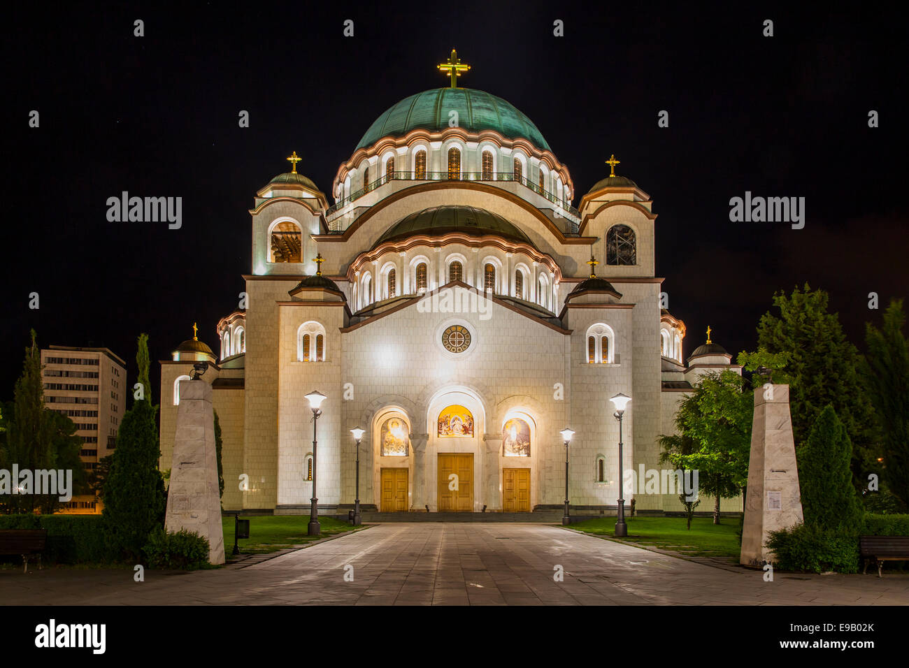 Kirche des Heiligen Sava, Neu-Belgrad, Belgrad, Serbien Stockfoto