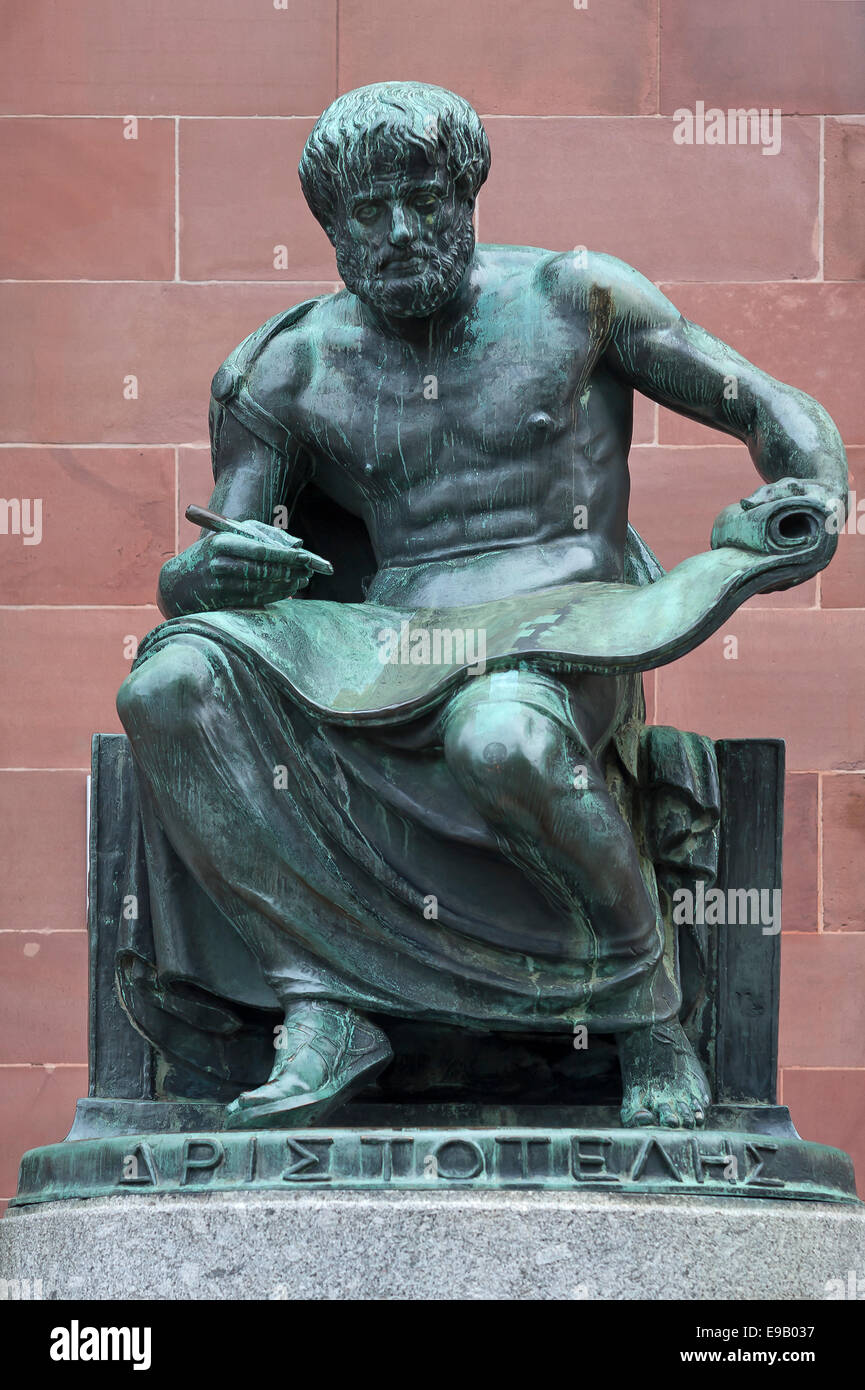 Skulptur von Homer außerhalb der Albert-Ludwig-Universität Freiburg, Freiburg, Baden-Württemberg, Deutschland Stockfoto