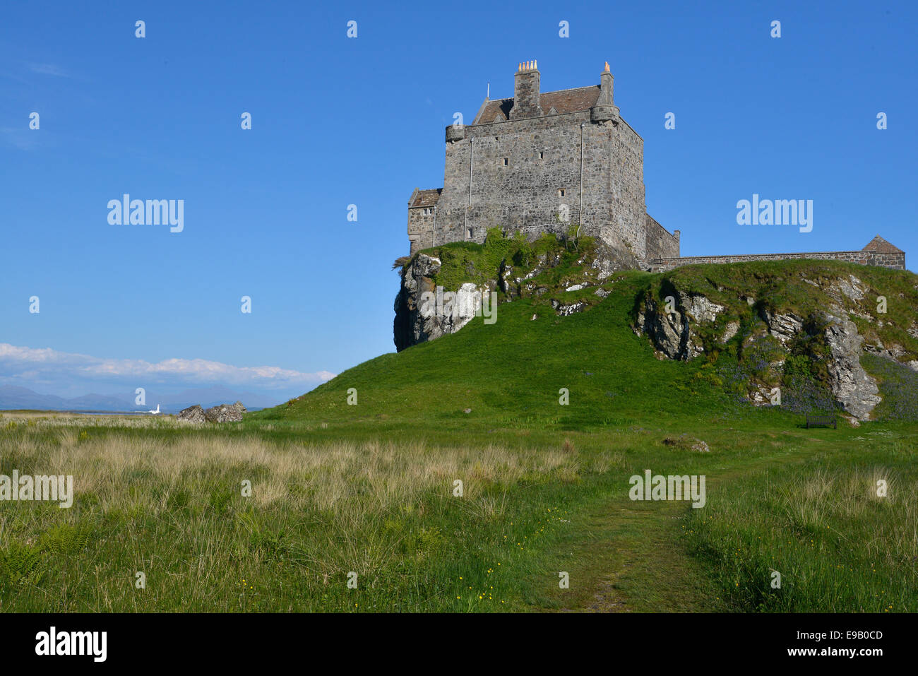 Duart Castle oder Caisteal Dhubhairt, Sitz des Clan MacLean, Isle of Mull, Schottland, Vereinigtes Königreich Stockfoto
