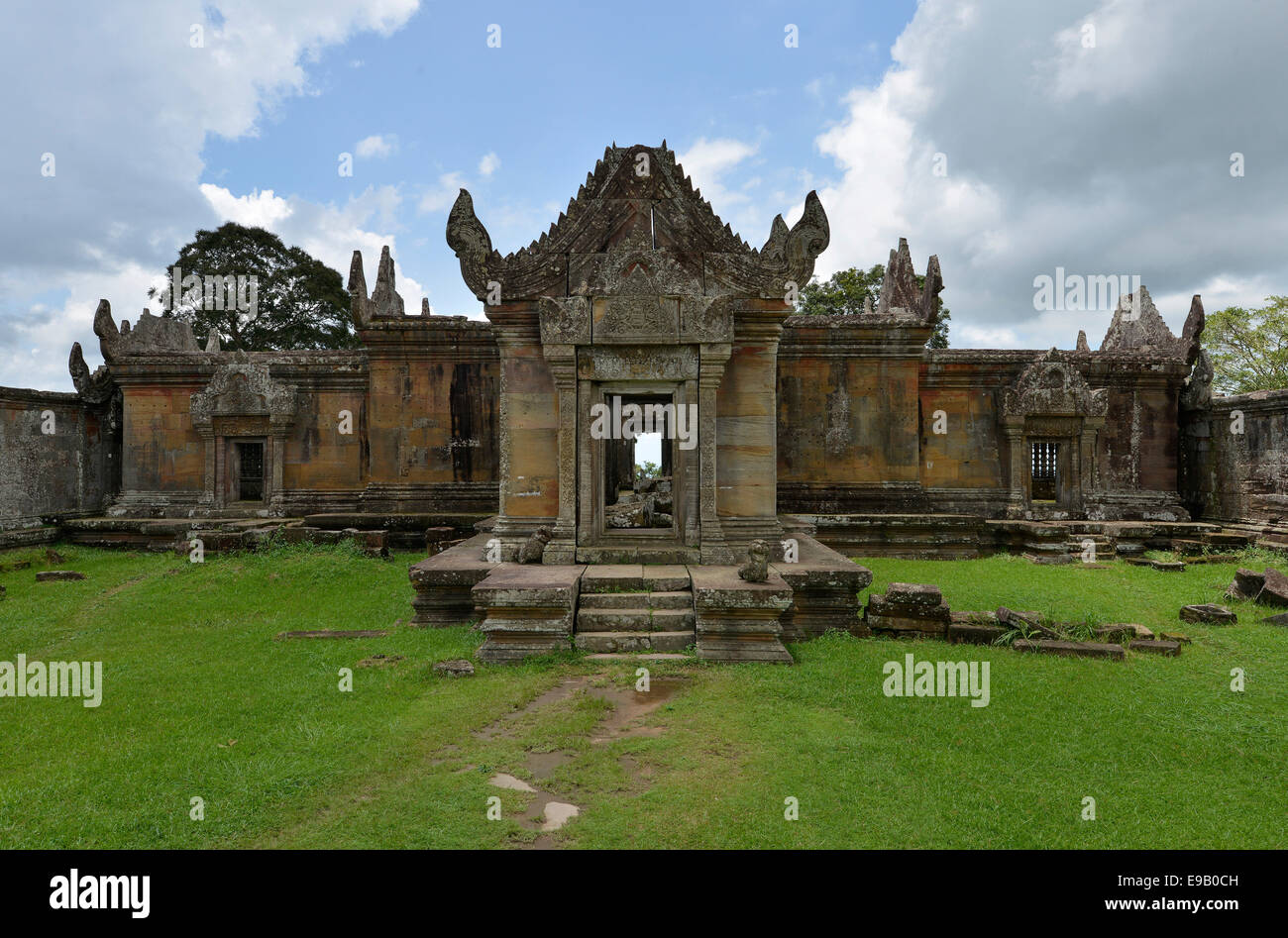 Prasat Preah Vihear, Hindu-Tempel der Khmer, 10.-12. Jahrhundert, Pey Tadi Rock Hill, 525 Meter Dongrek-Berge Stockfoto