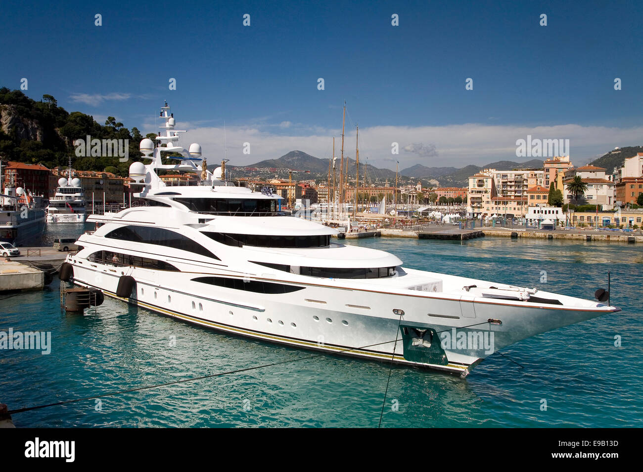 Luxus-Yacht, Hafen, Nizza, Provence-Alpes-Côte d ' Azur, Frankreich Stockfoto