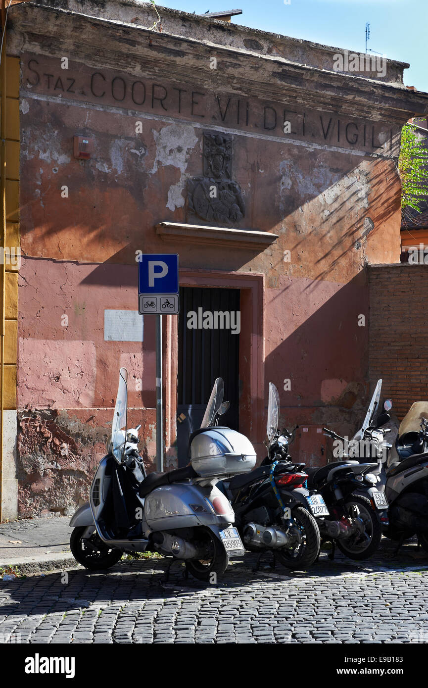 Verlassenen Polizeistation, Trastevere, Rom, Italien Stockfoto