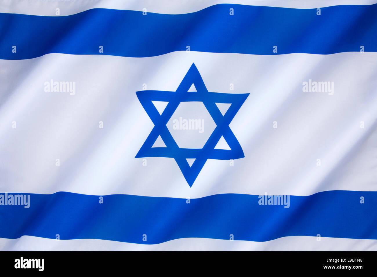 Die Flagge von Israel Stockfoto