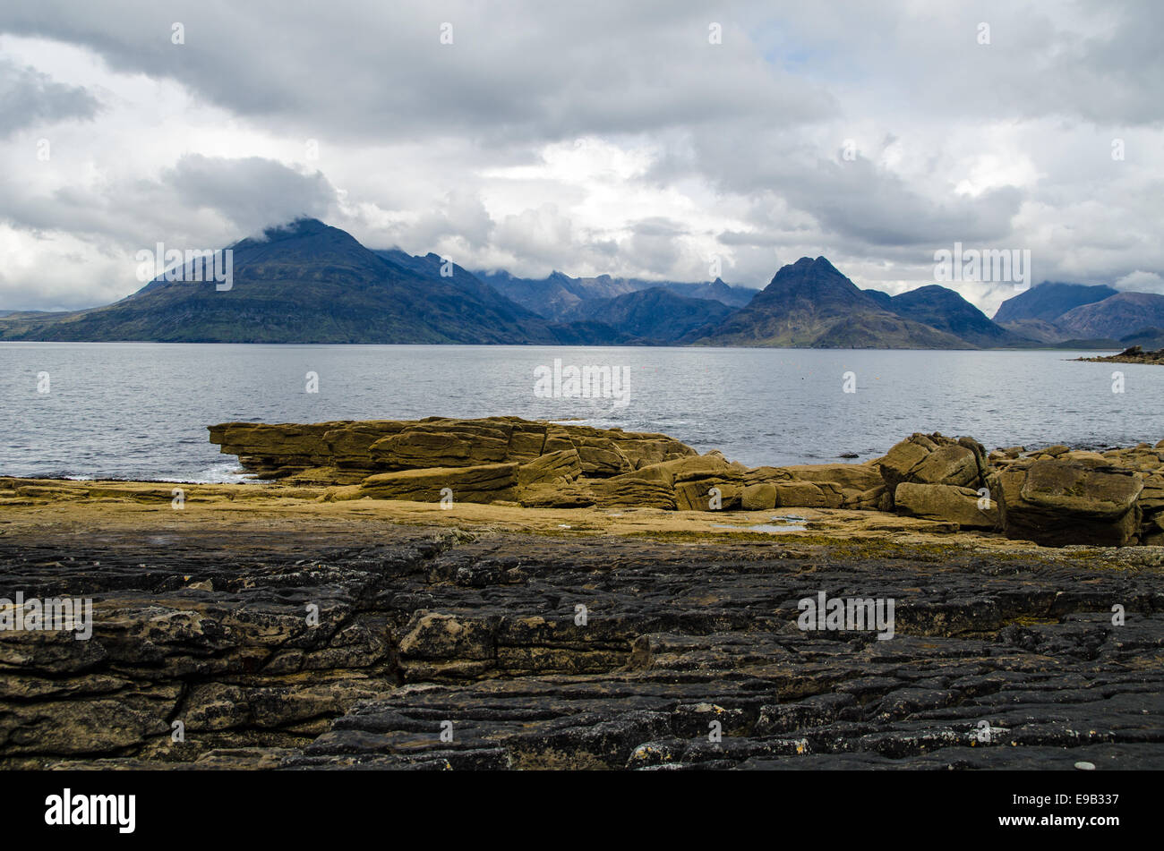 Black Cuillin Berge, Isle Of Skye von Elgol Stockfoto