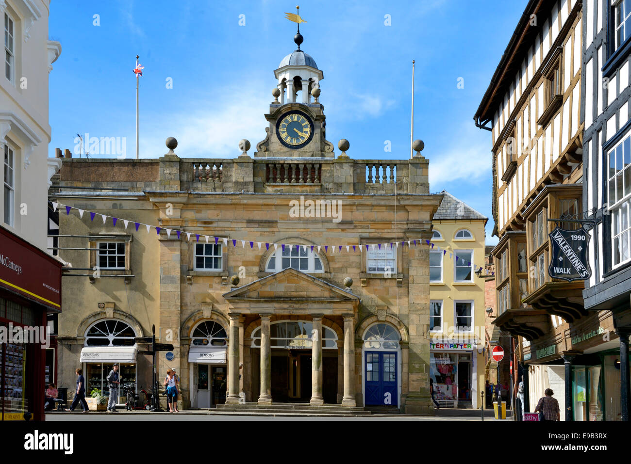 Überqueren Sie die Butter, früher Butter Markt, Broad Street, Ludlow, Shropshire, England, United Kingdom, UK, Europa Stockfoto