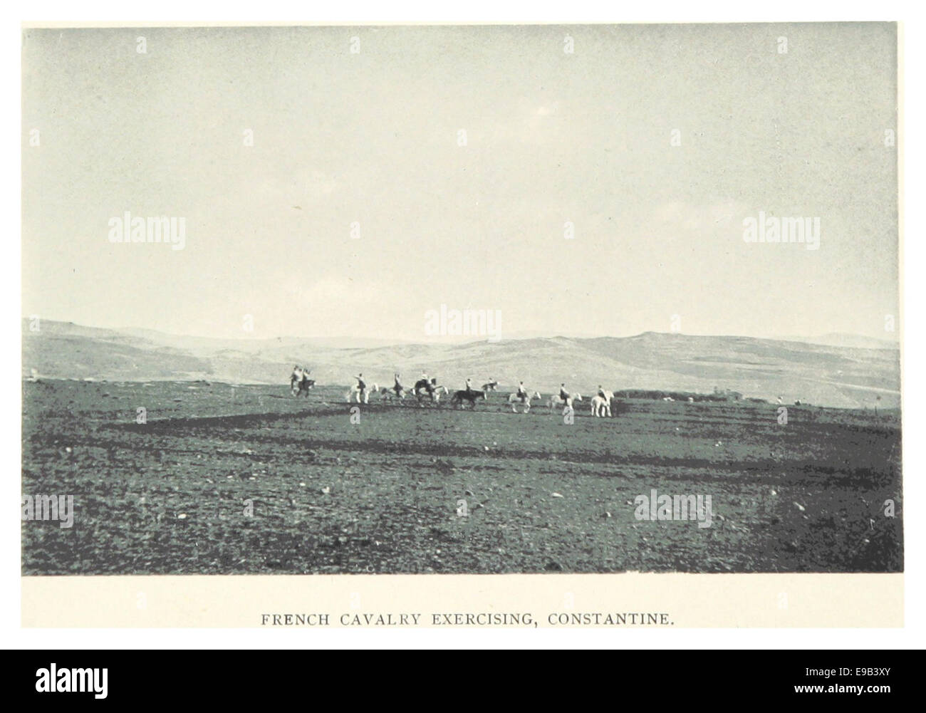 LAMBART(1895) p076 französische Kavallerie fit halten, CONSTANTINE Stockfoto