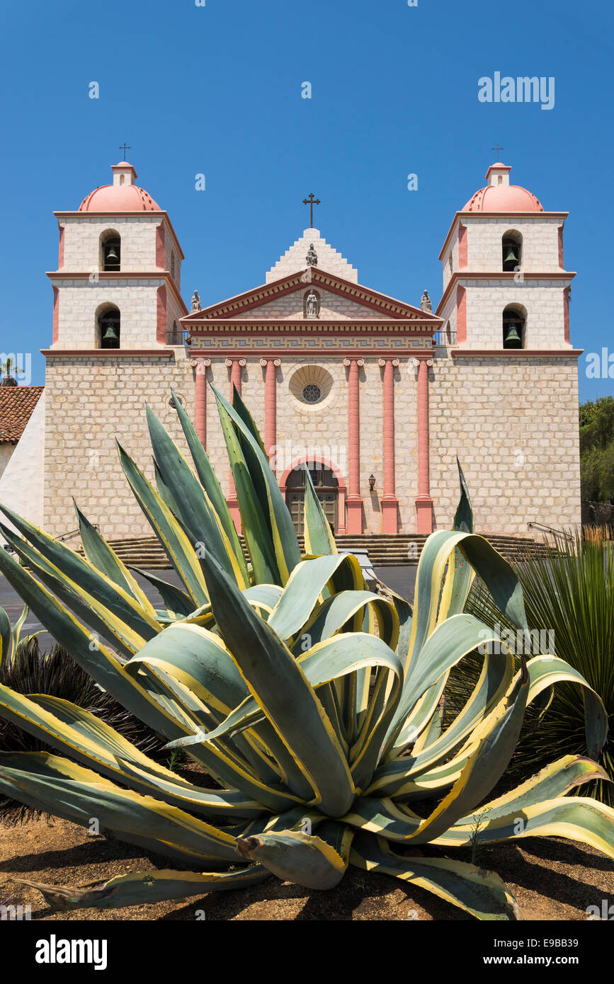 Alte Mission Santa Barbara; Santa Barbara, Kalifornien. Stockfoto