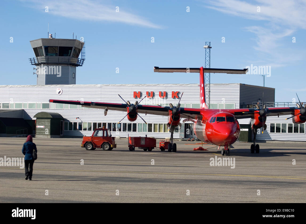 Flughafen Nuuk, Grönland Stockfoto